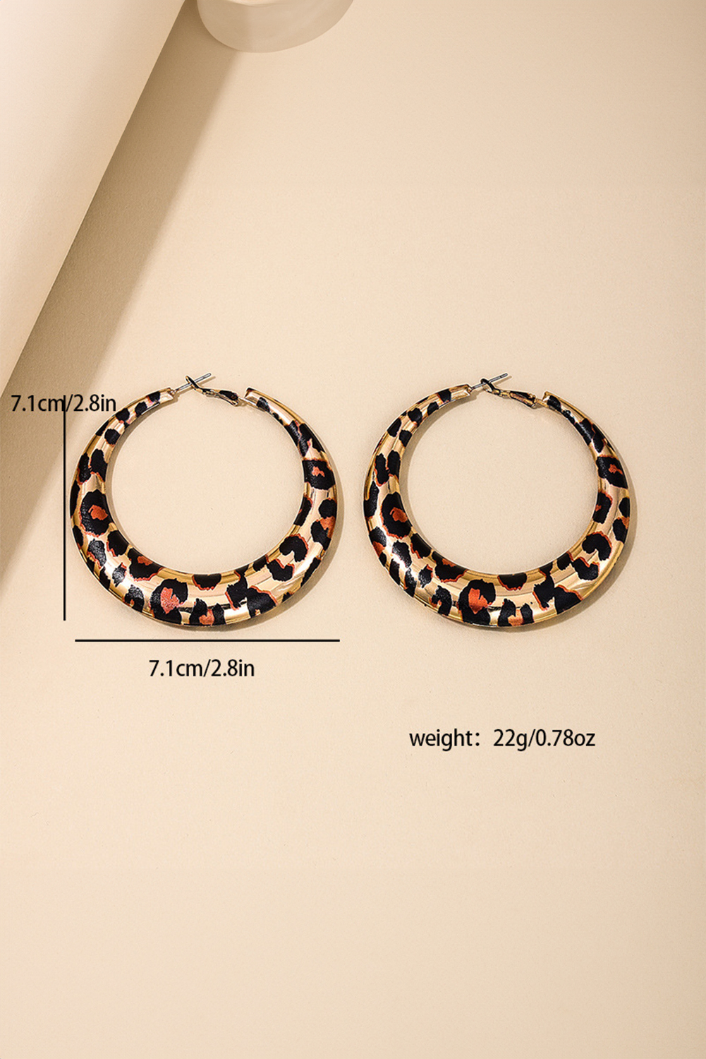 Brown Bold Leopard Ring Hoop Earrings - loveforevers