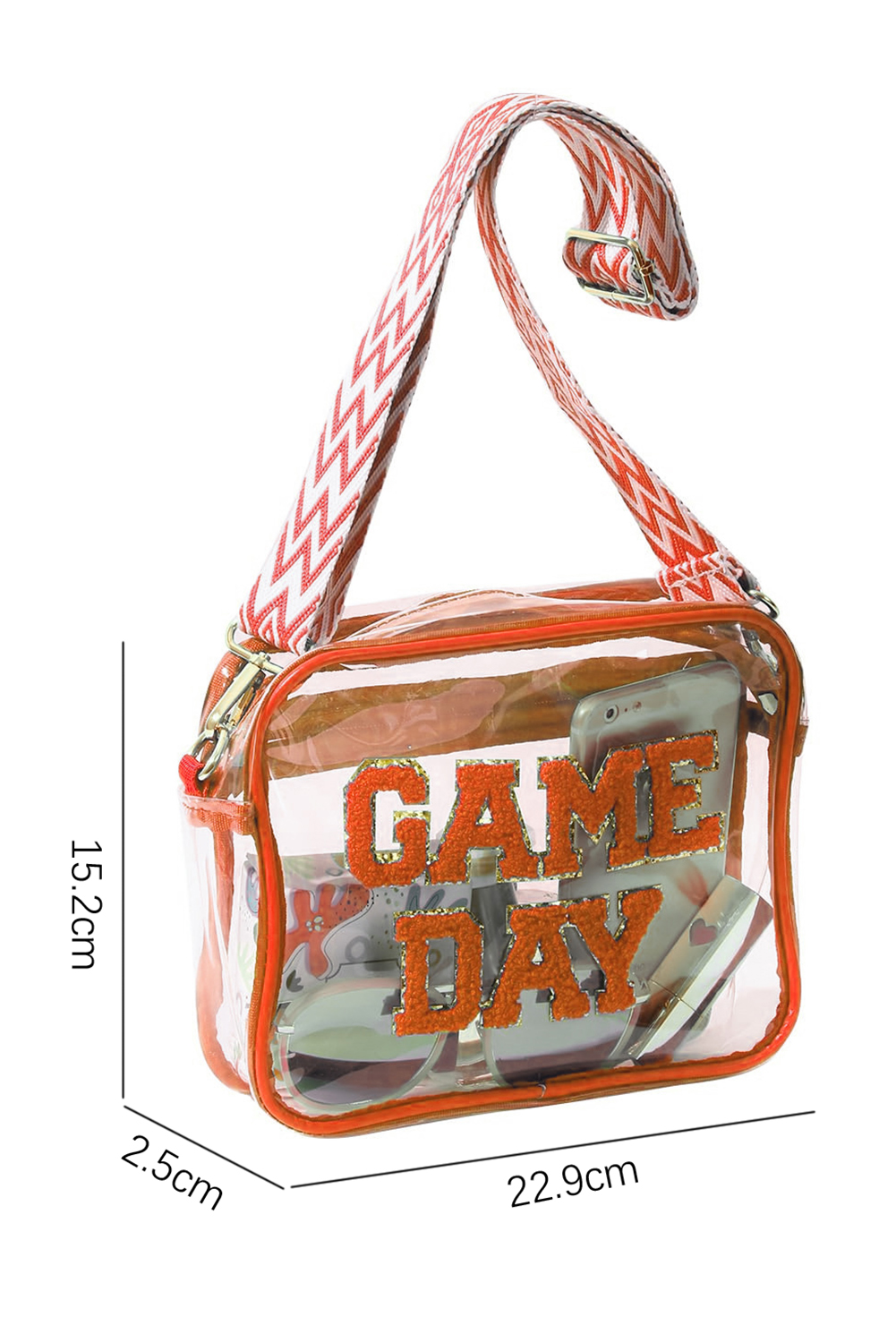 Black GAME DAY Rugby Football Clear Shoulder Bag - loveforevers