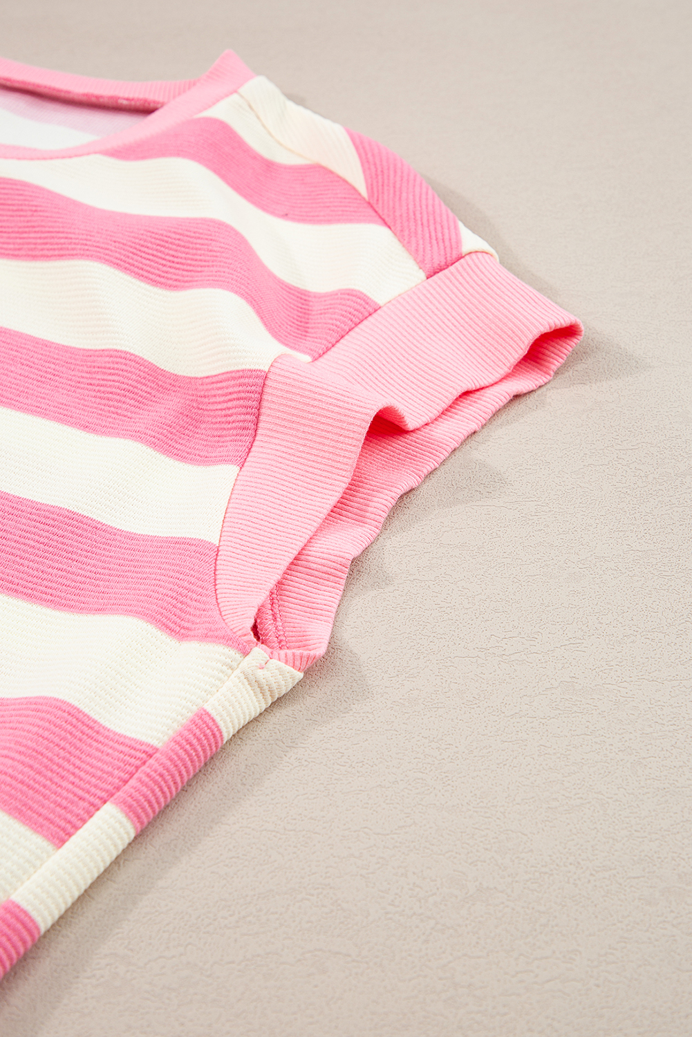 Pink Stripe Cap Sleeve Shift T Shirt Dress - loveforevers
