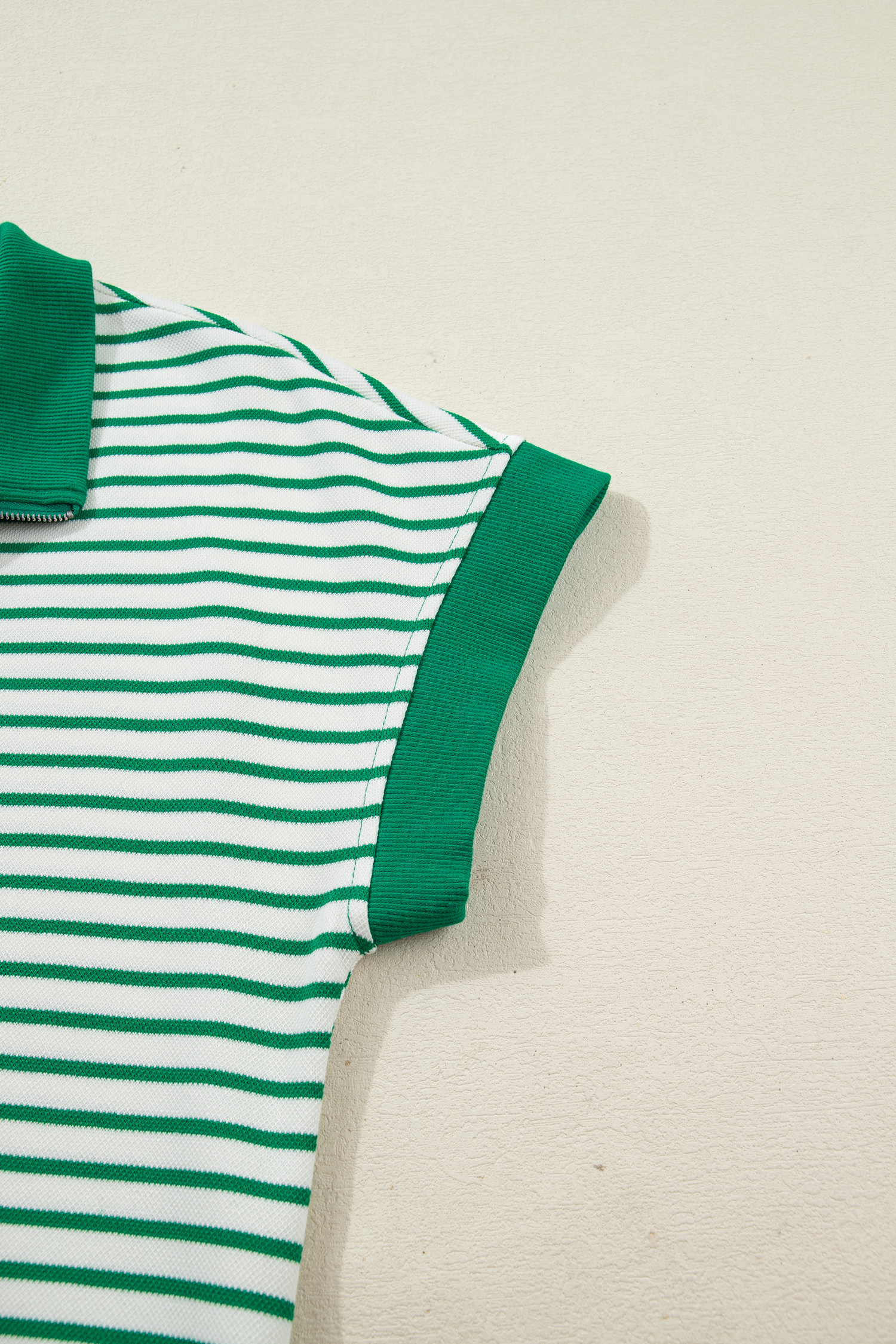 Green Stripe Magic St Patricks Day Sequin Graphic Zip Polo Tee Dress - loveforevers