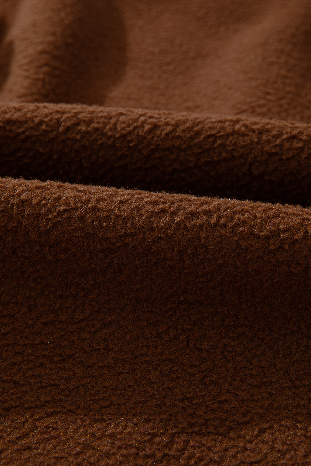 Brown Half Zip Fleece Pullover Sweatshirt - loveforevers