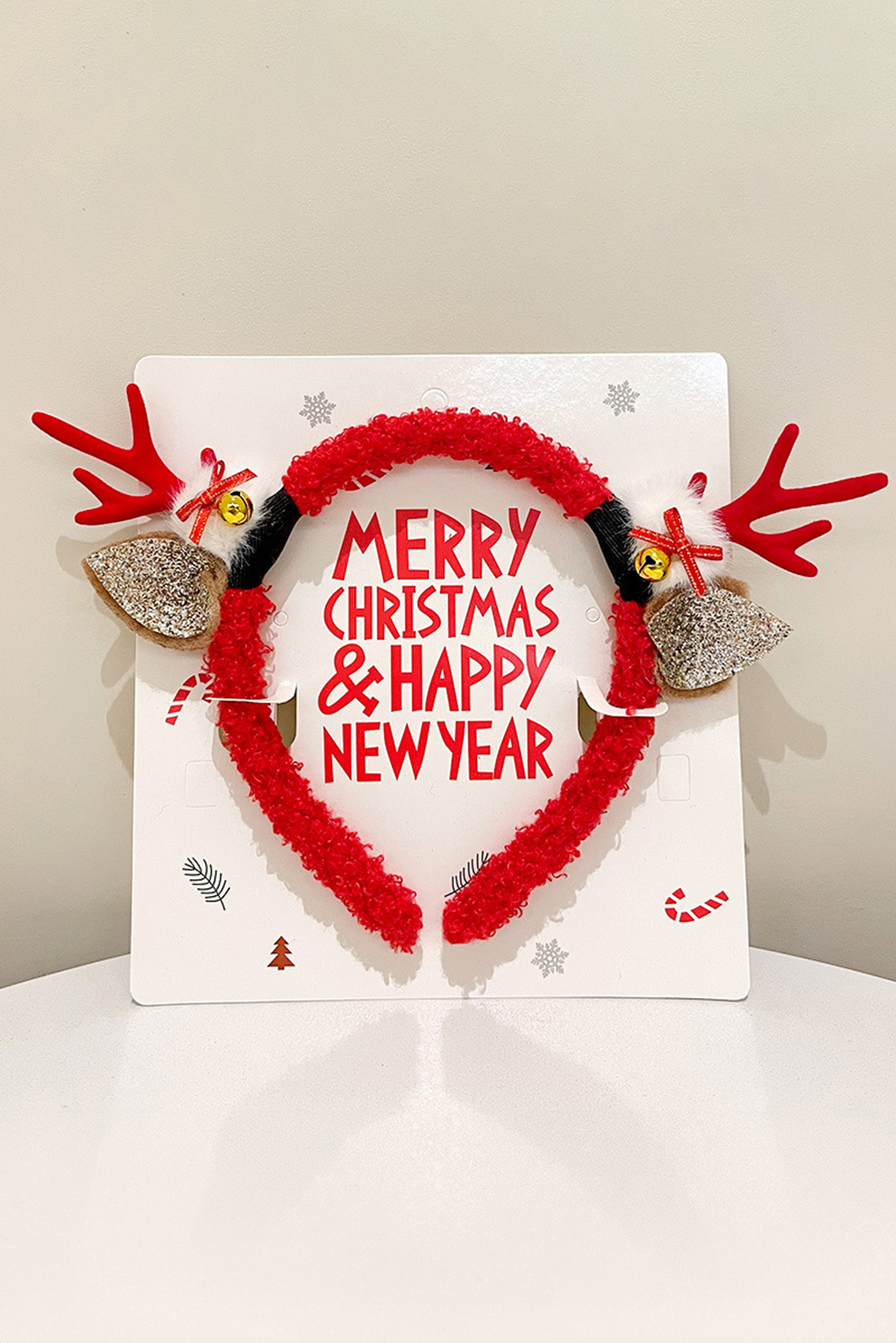 Fiery Red 1pc Reindeer Antlers Christmas Headband - loveforevers