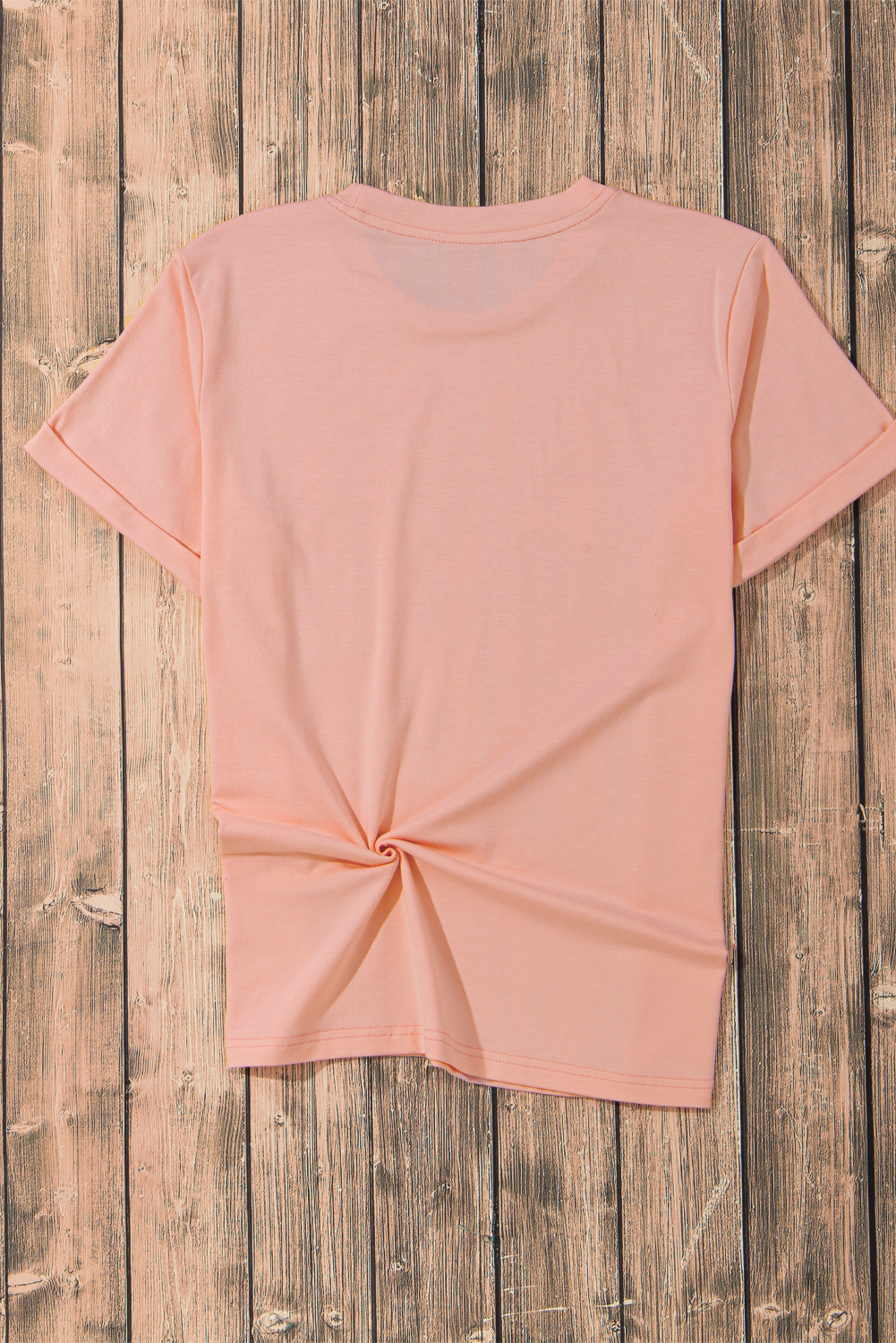 Khaki Casual Plain Crew Neck Tee - loveforevers
