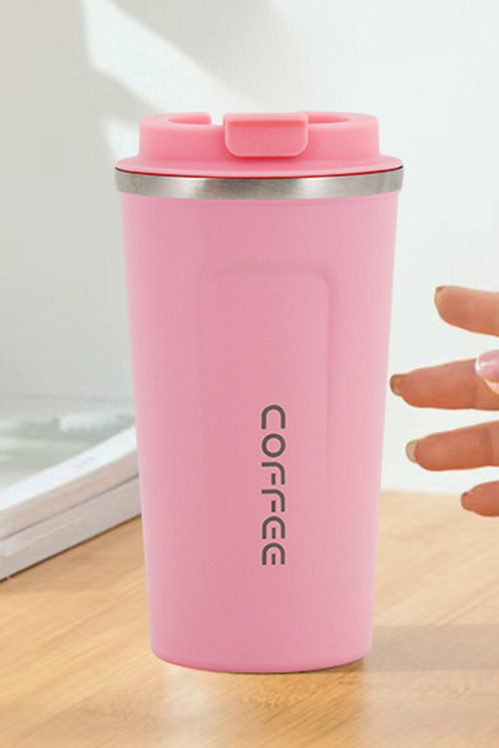 Pink 510ml Stainless Steel Insulated Reusable Travel Coffee Cup - loveforevers