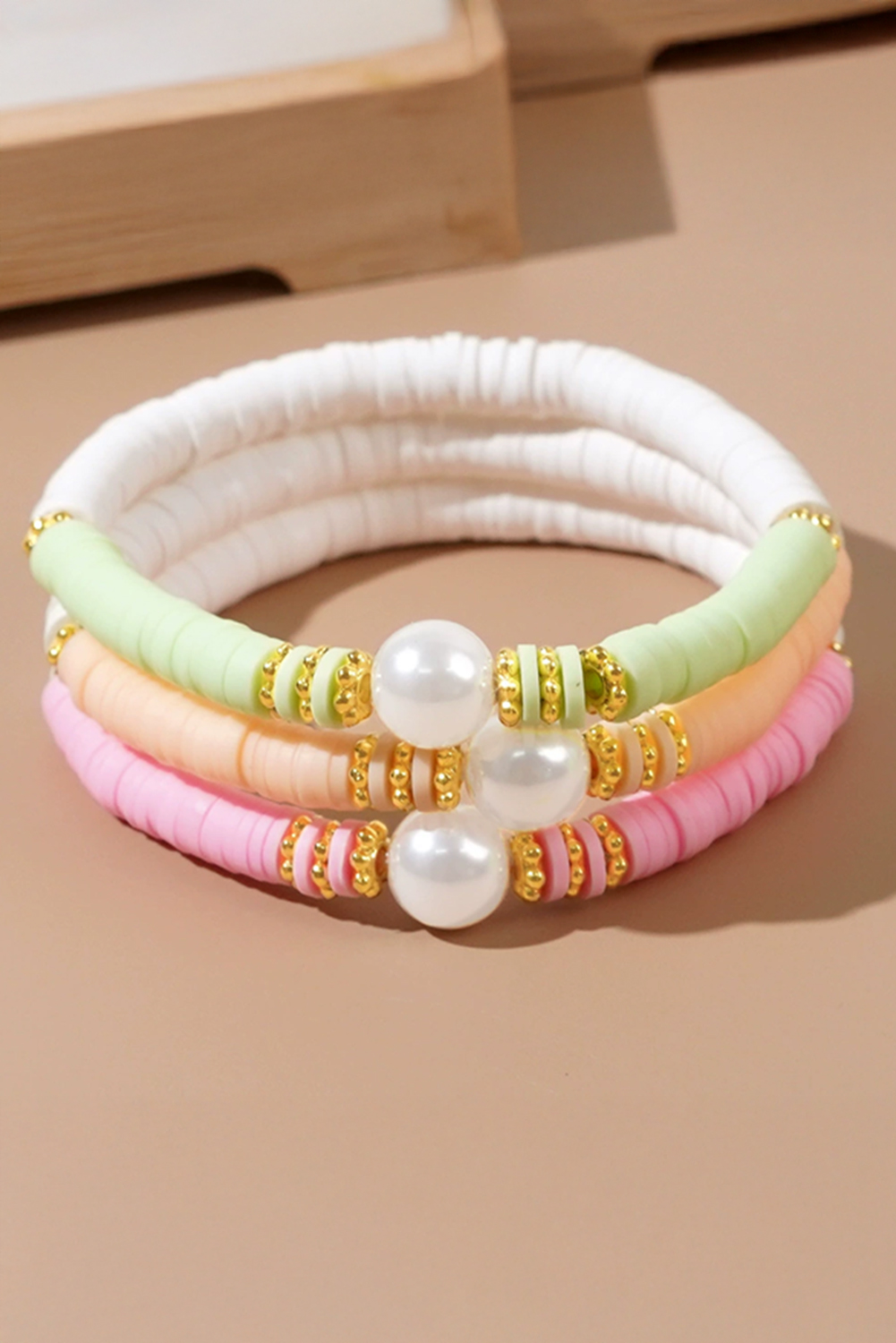 Light Pink Bohemian Style Beaded Stretch Bracelet - loveforevers