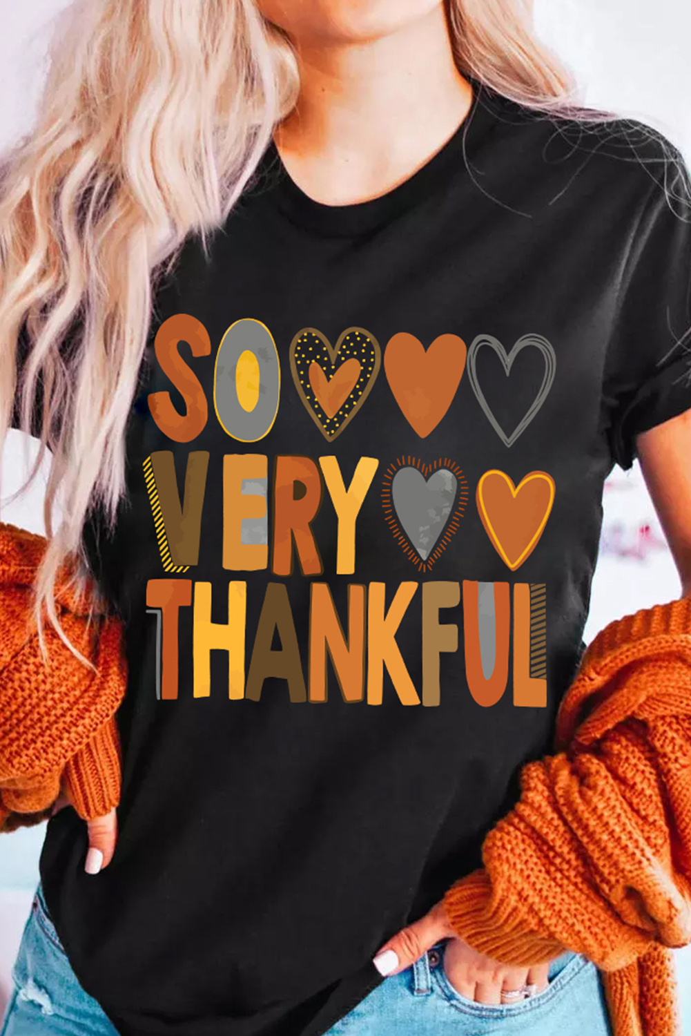 White Thanksgiving Slogan Print Crew Neck T Shirt - loveforevers