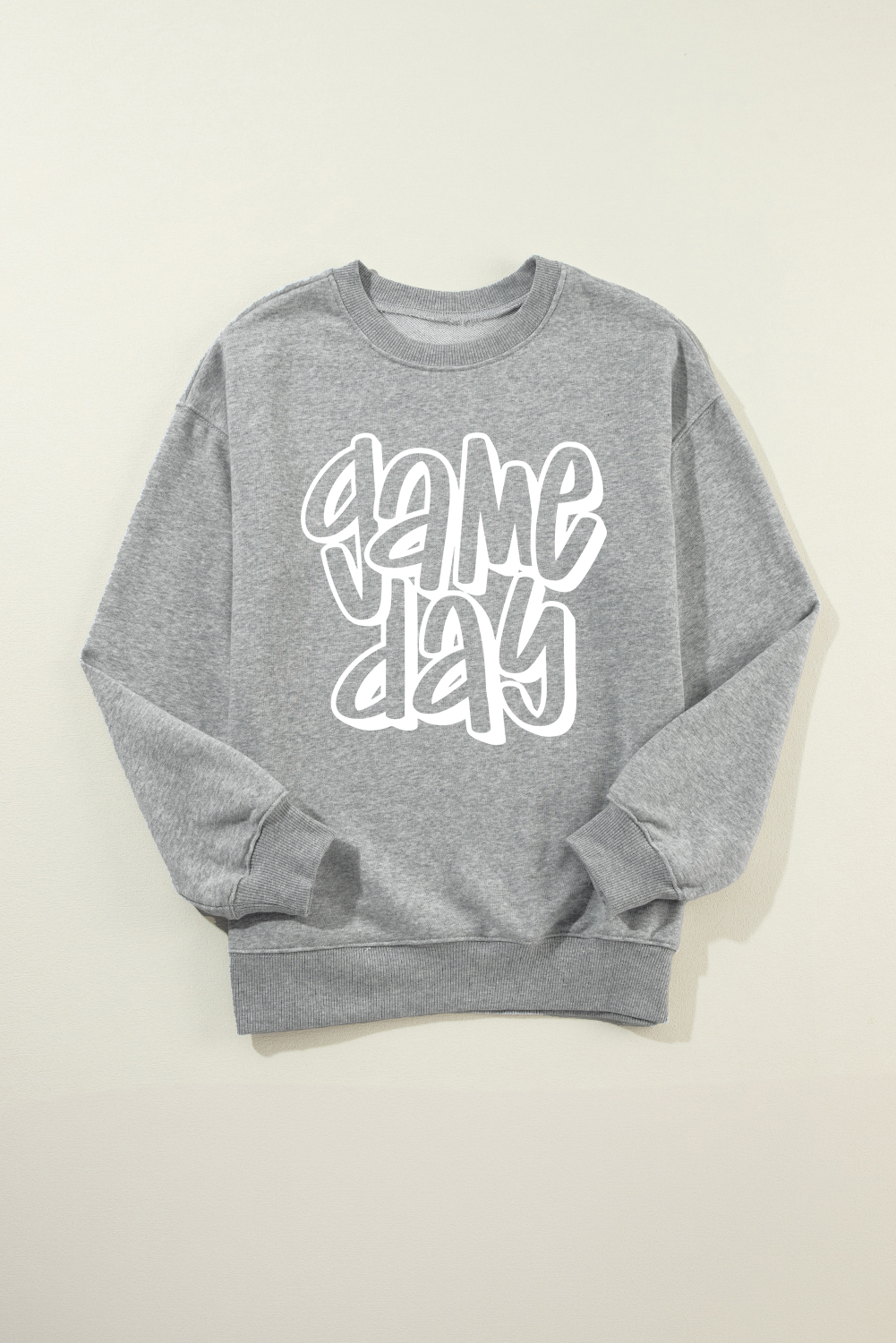 Gray Game Day Crew Neck Sweatshirt - loveforevers