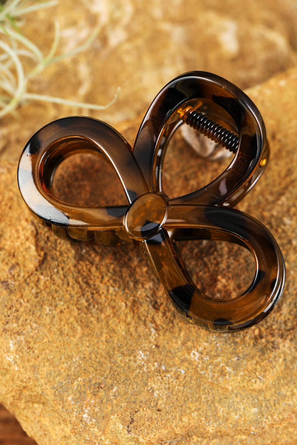 Chestnut Leopard Print Hollow Out Hair Claw Clip - loveforevers
