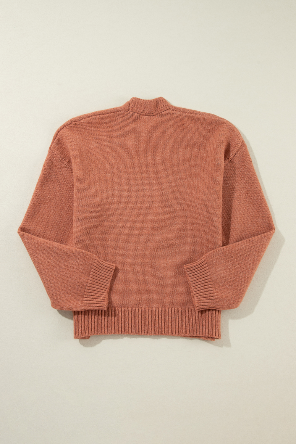 Light French Beige Drop Shoulder Open Front Cropped Cardigan - loveforevers