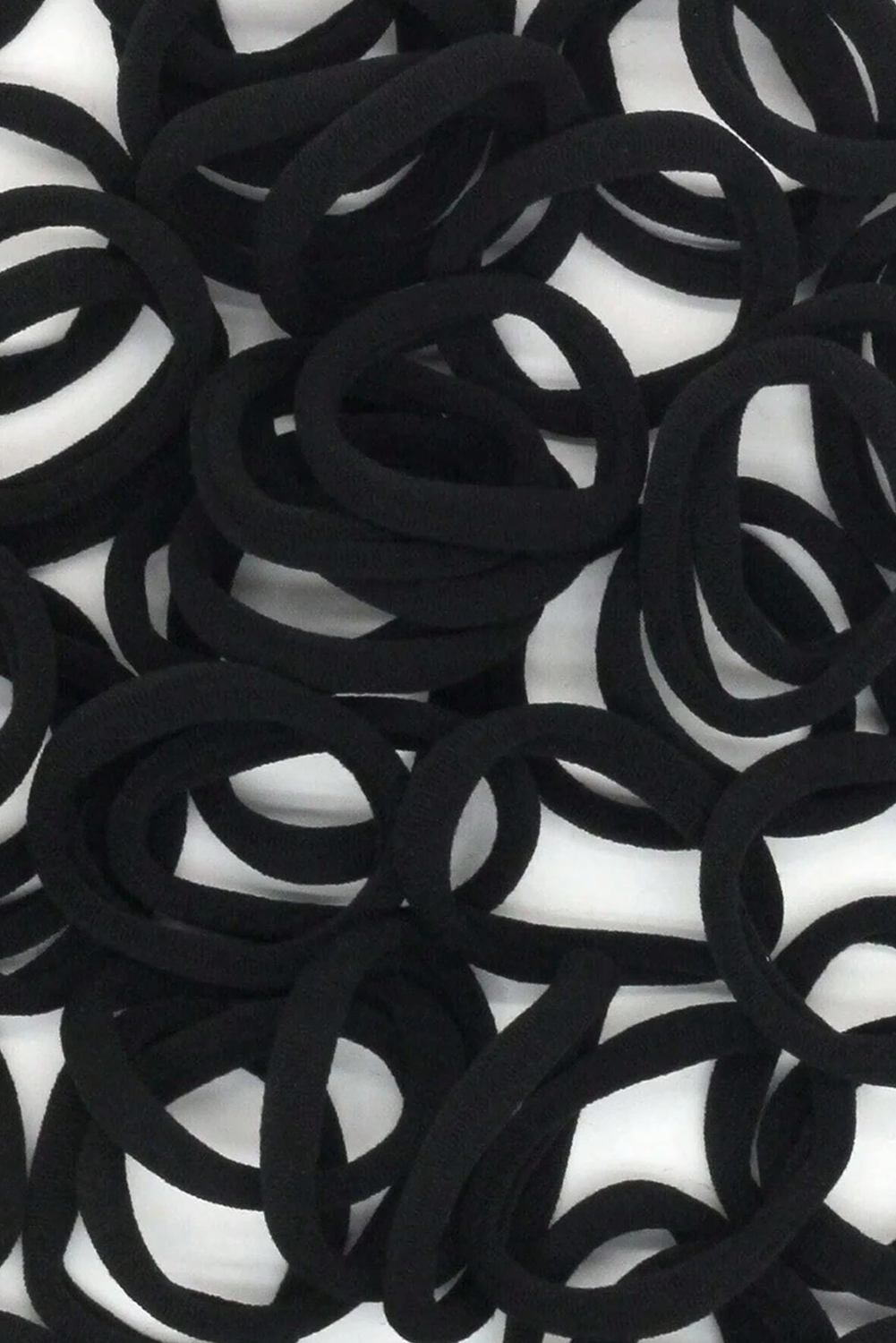 Black 50pcs/box Solid Simple High Elastic Hair Ties - loveforevers