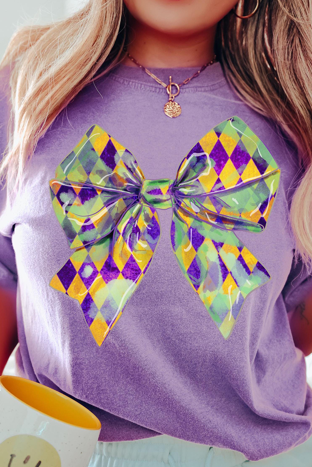 Wisteria Sequin mardi gras Graphic T Shirt - loveforevers