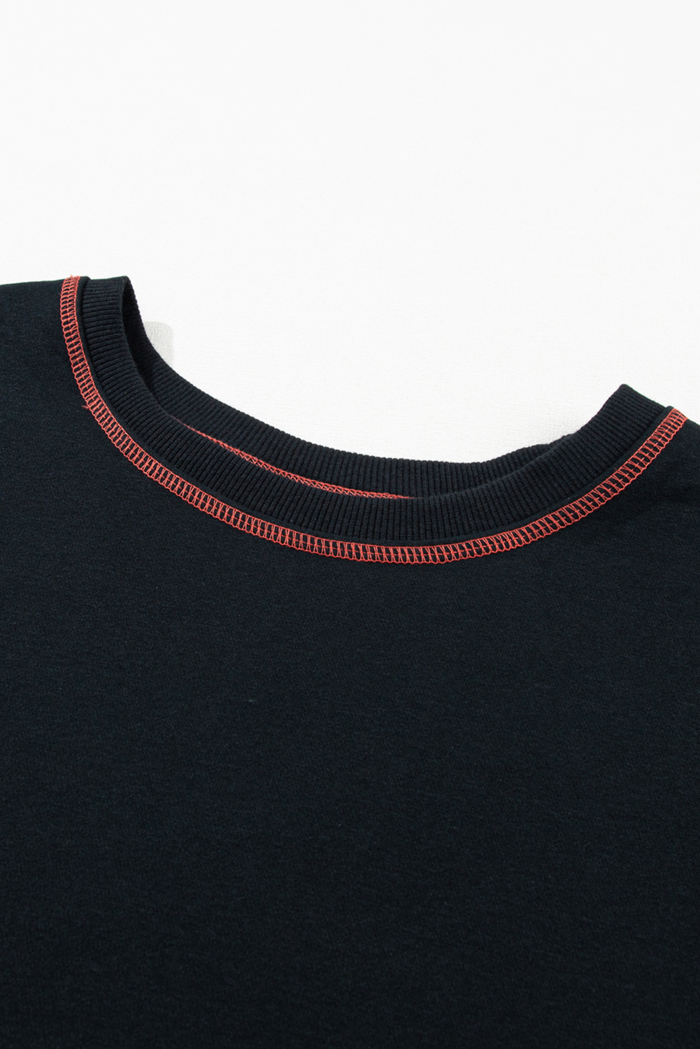 Contrast Stitching Split Baggy Sweatshirt - loveforevers
