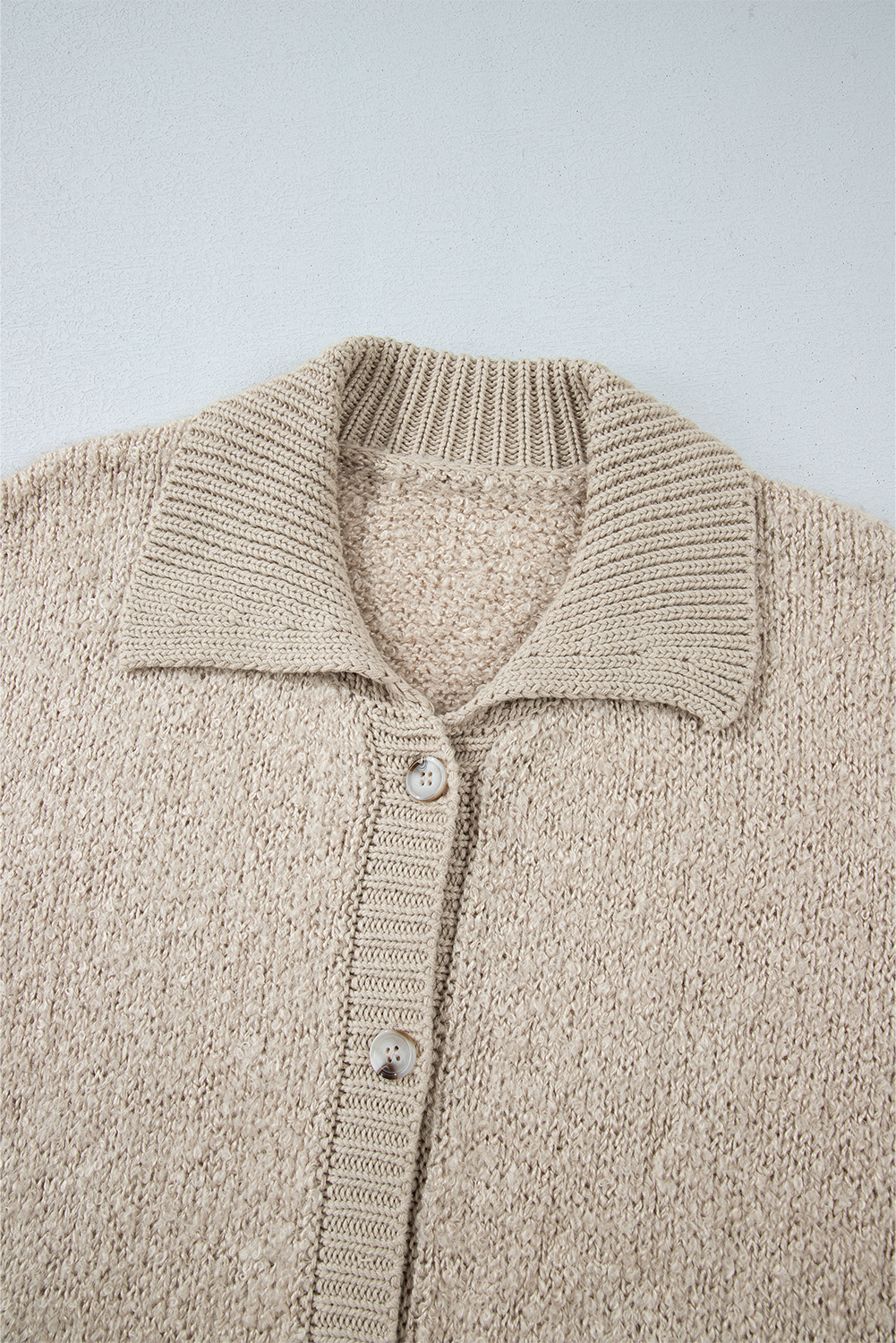 Jet Stream Collared Drop Shoulder Button Up Cardigan with Pocket - loveforevers