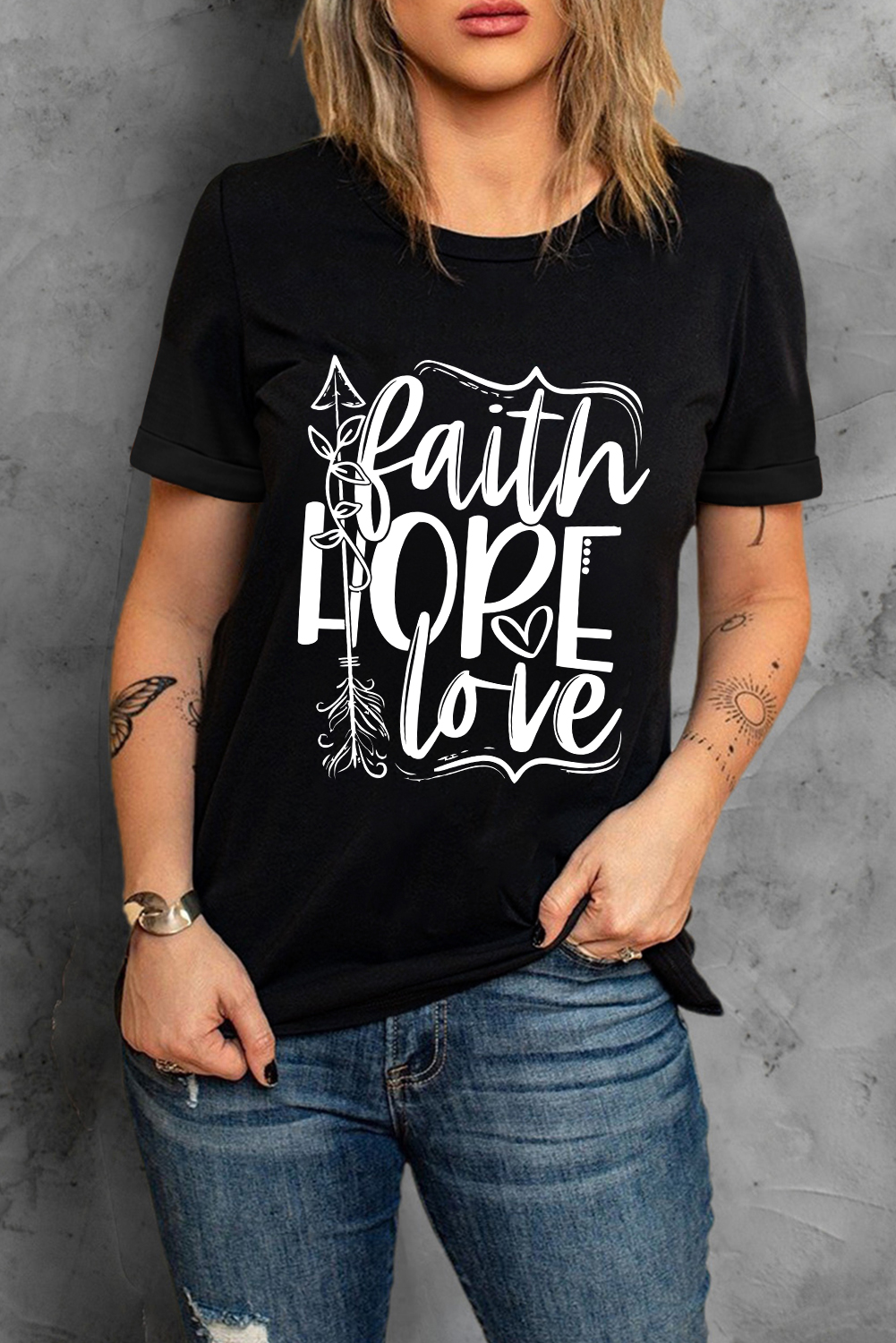 Khaki Valentines Multi Pattern Heart Shape Graphic T Shirt - loveforevers