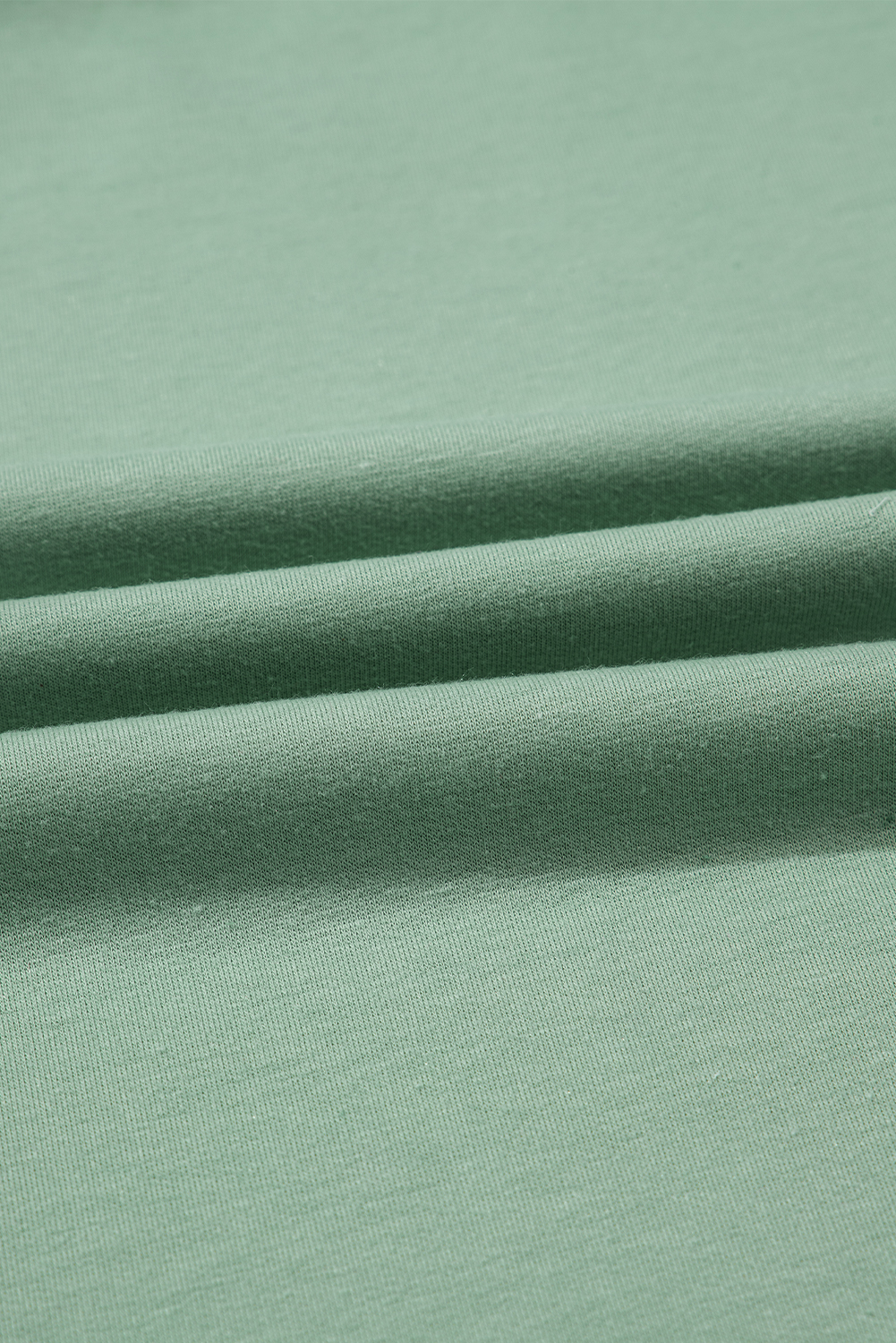 Smoke Green Half Sleeve Raw Seam High Low Side Split Top - loveforevers