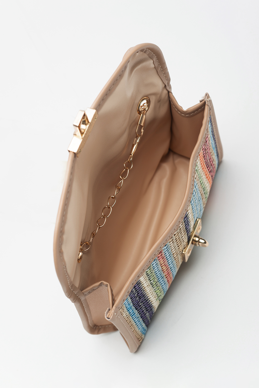 Iceland Blue Striped Crochet Flapped Single Shoulder Bag - loveforevers