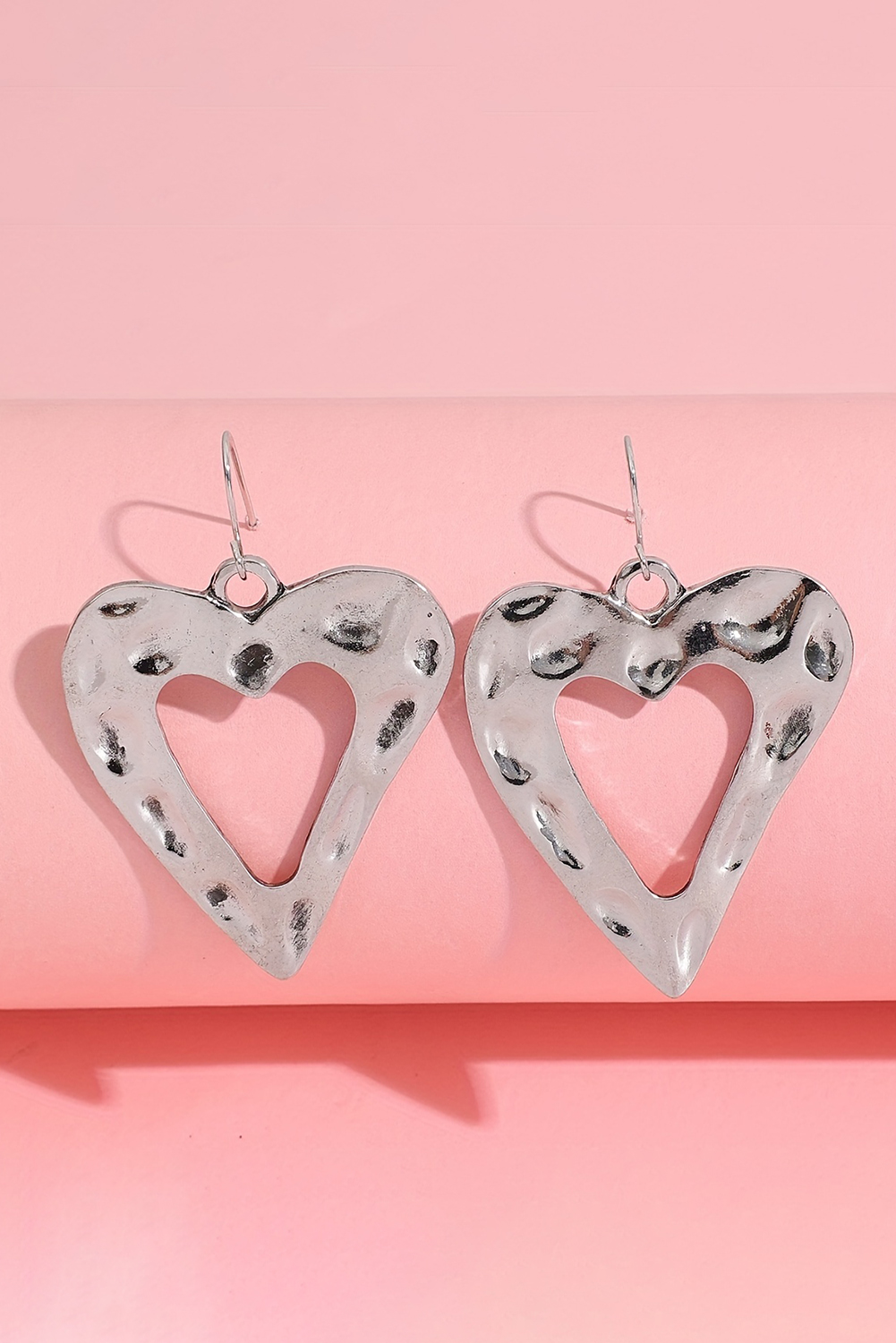 Red Valentines Day Heart Shape Tiered Dangle Earring - loveforevers
