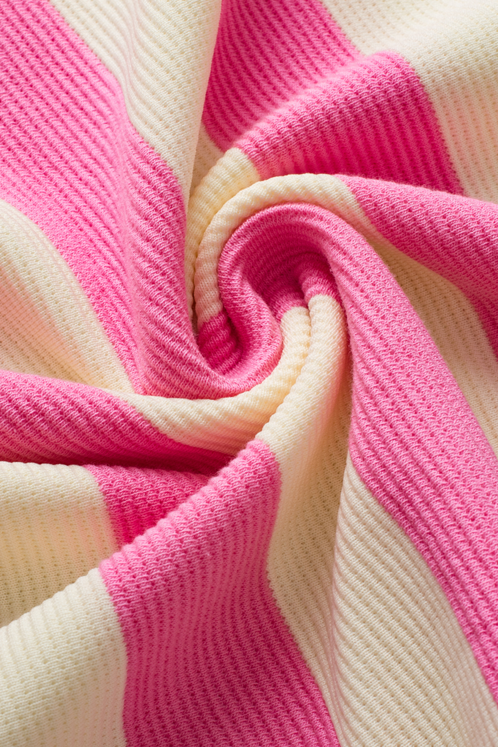 Pink Stripe V Neck Collared Cap Sleeve Top - loveforevers