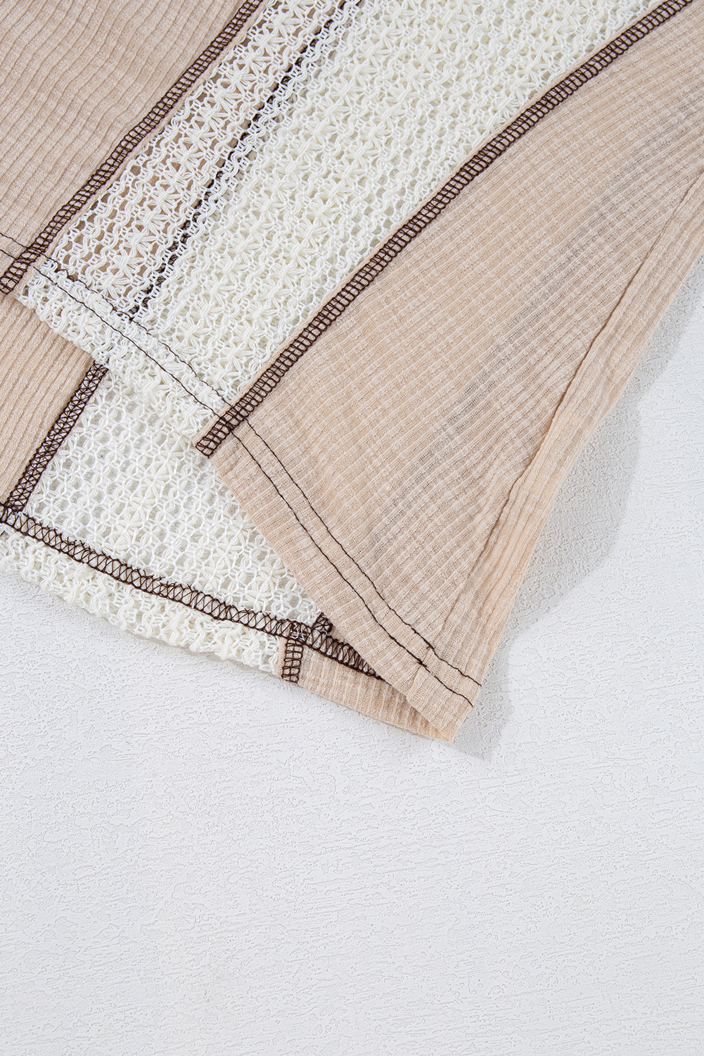 Grass Green Crochet Detail Exposed Seam High Low Loose Top - loveforevers