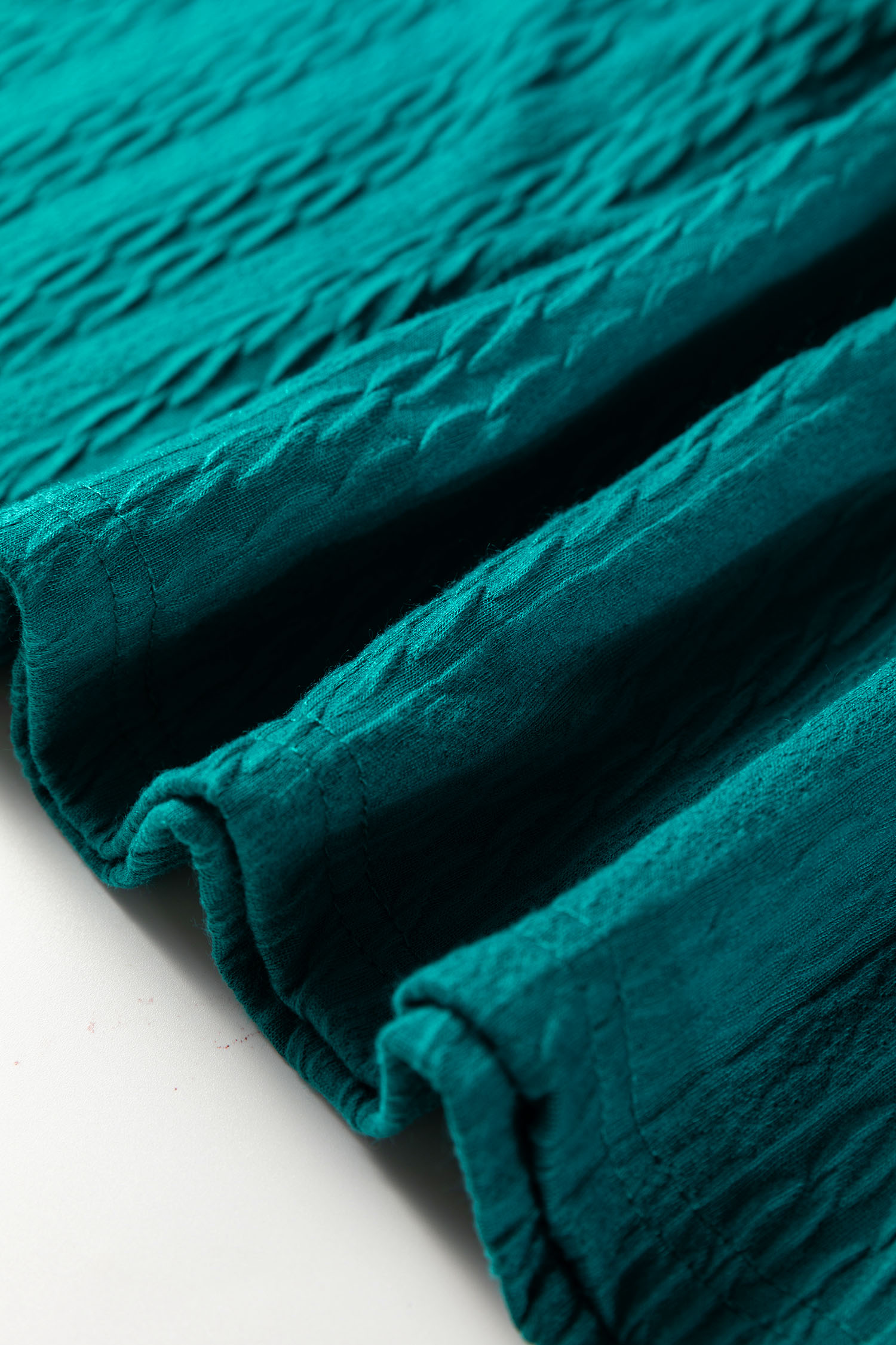 Smoke Green Textured Round Neck Sweatshirt & Loose Drawstring High Waist Pant Set - loveforevers