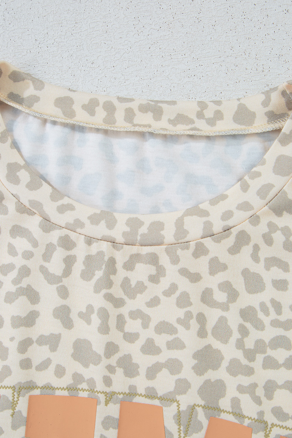 Yellow MAMA Letter Graphic Leopard Loose Tee - loveforevers
