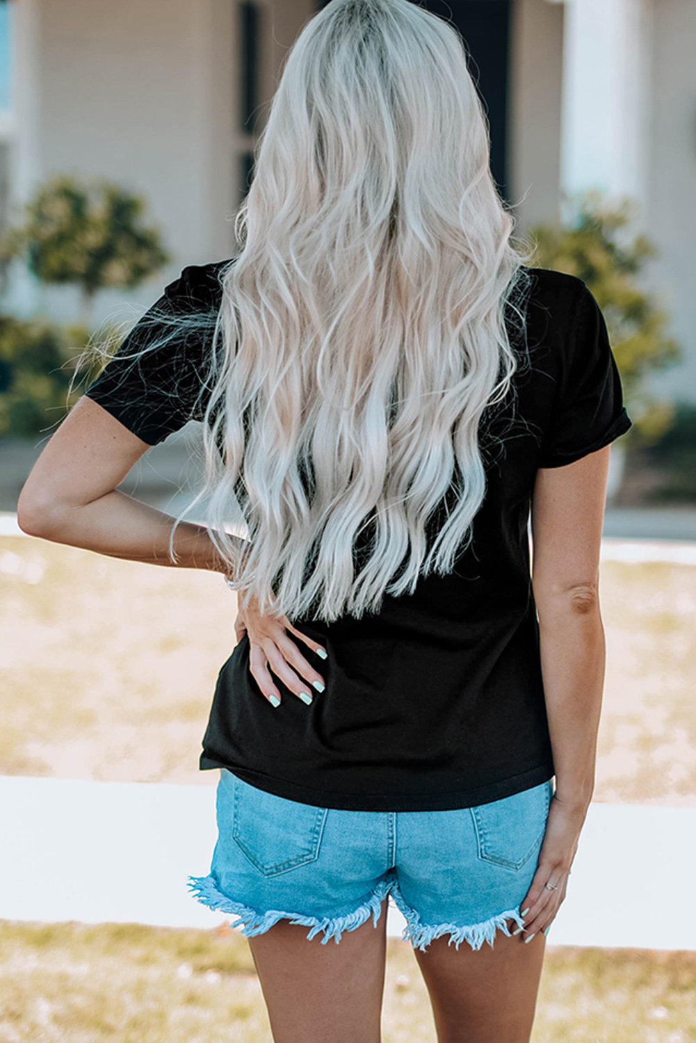 White Mardi Gras Sequin Graphic T-shirt - loveforevers