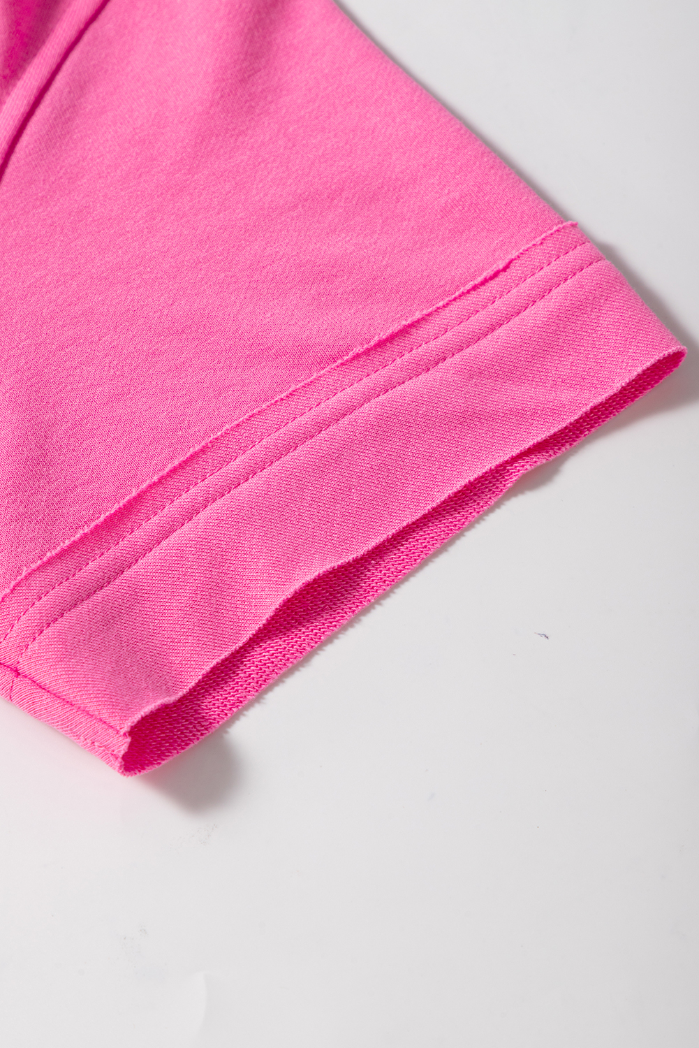 Sachet Pink Contrast Flower Drop Shoulder Loose T Shirt - loveforevers