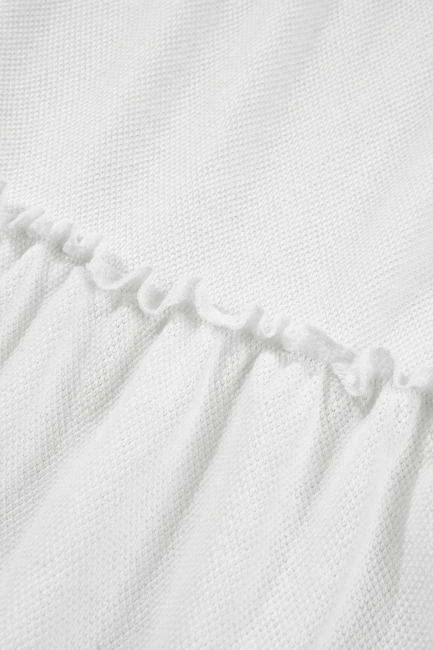 White Tiered Frill Trim A-line Tank Top - loveforevers