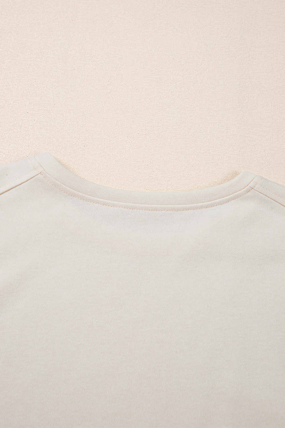 White Pearled Puff Sleeve Round Neck Loose Top - loveforevers