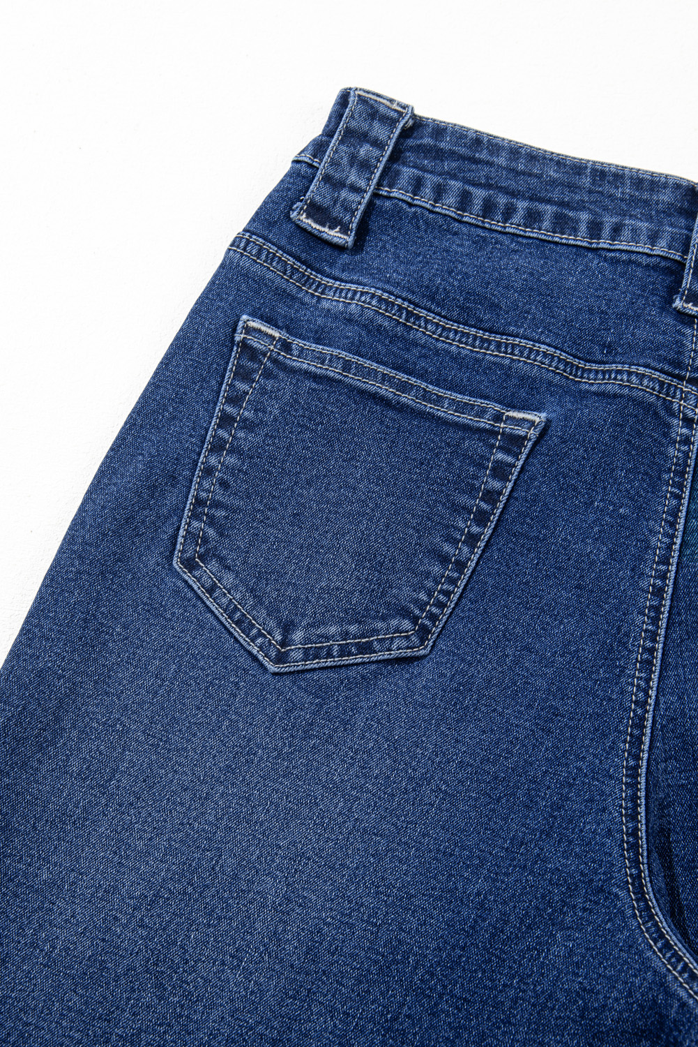 Sail Blue Wide Leg Pocketed High Waist Jeans - loveforevers