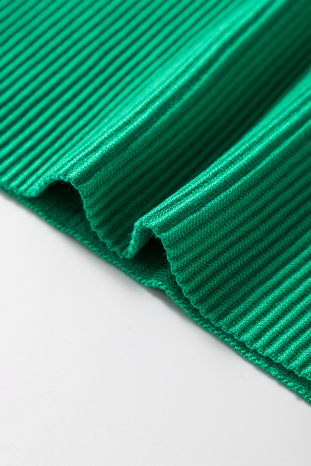 Dark Green Ribbed Criss Cross Halter Neck Sheath Sweater Tank Top - loveforevers