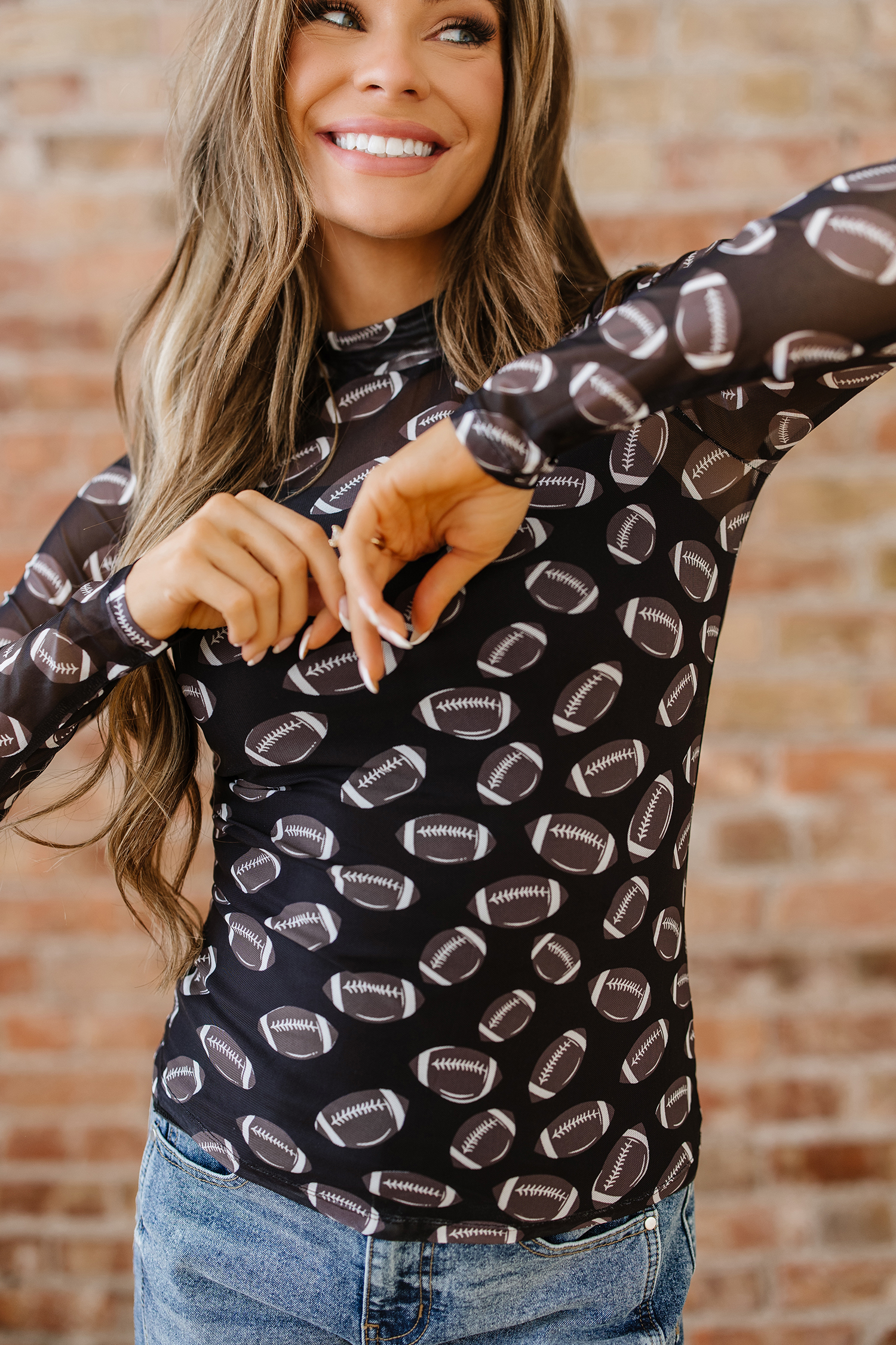 Black Christmas Fashion Print Slim Fit Long Sleeve Top - loveforevers
