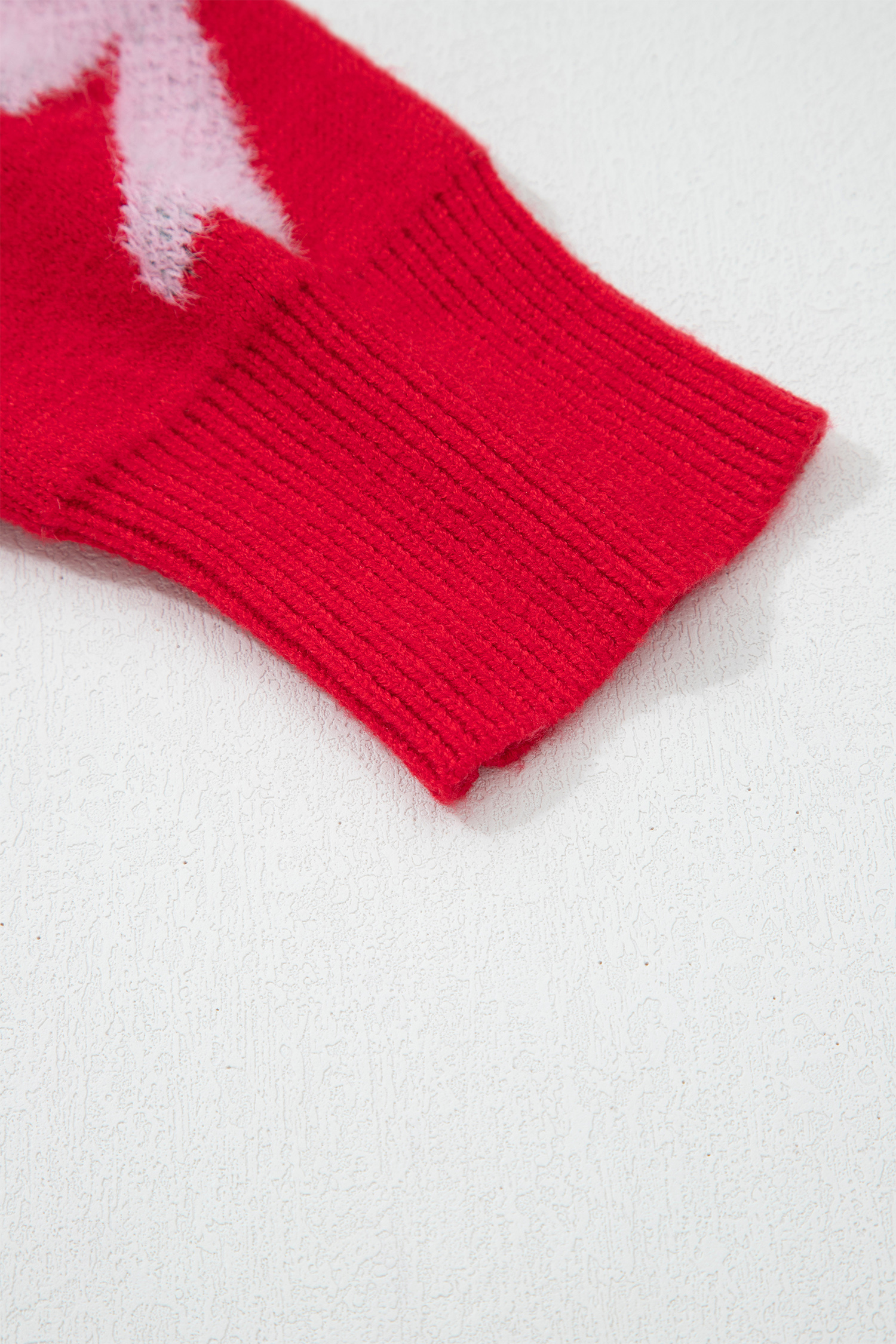 Fiery Red Bow Pearl Embellished Christmas Holiday Sweater - loveforevers
