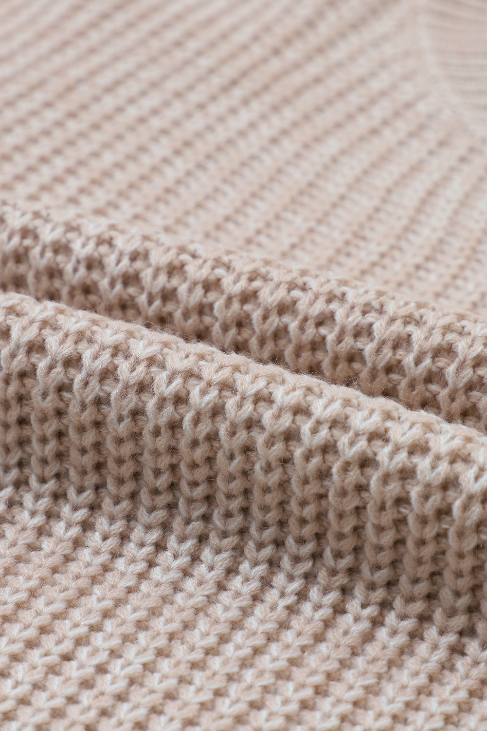 Parchment Cable Knit Sleeve Drop Shoulder Sweater - loveforevers