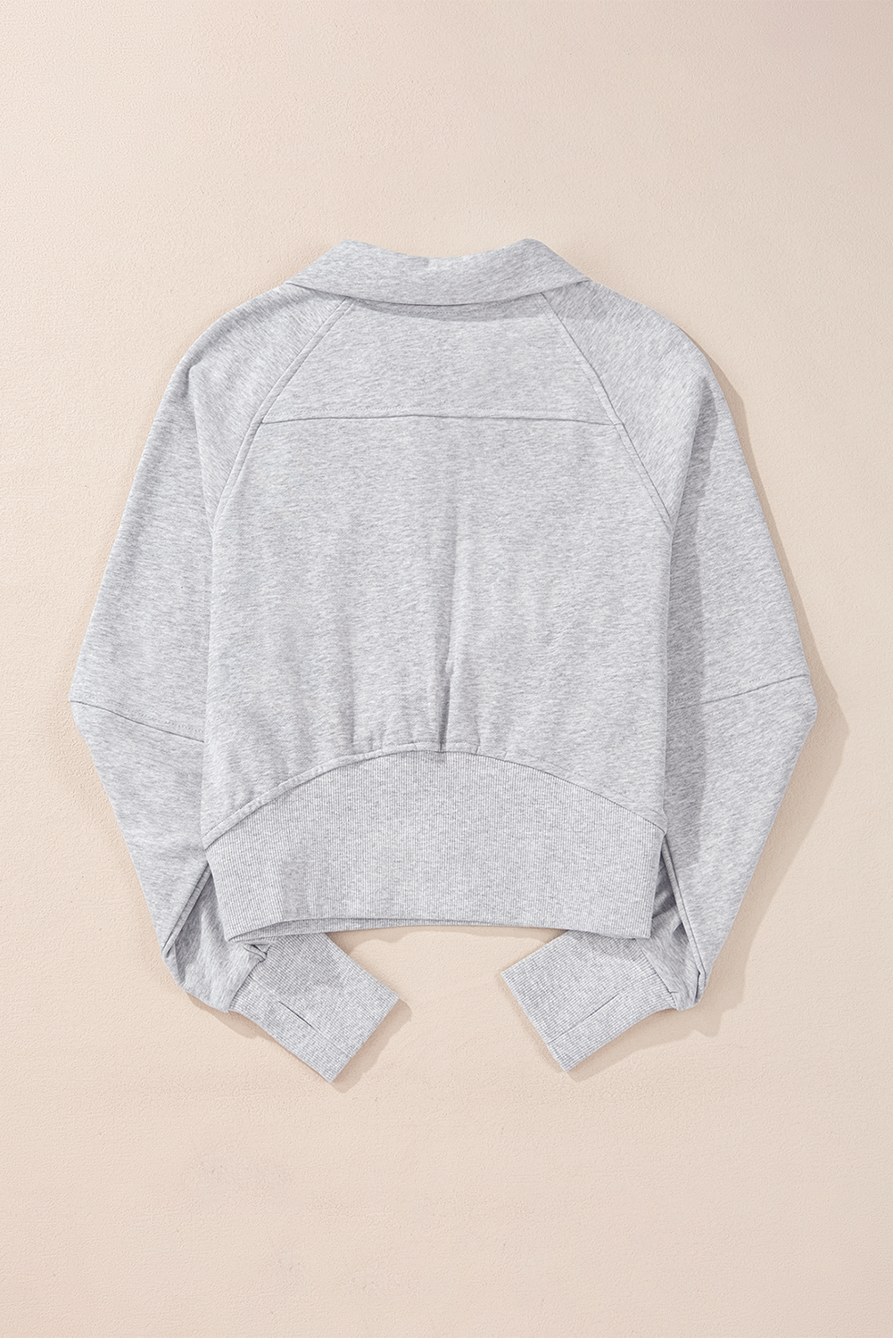 Aruba Blue Quarter Zip Stand Neck Kangaroo Pocket Sweatshirt - loveforevers