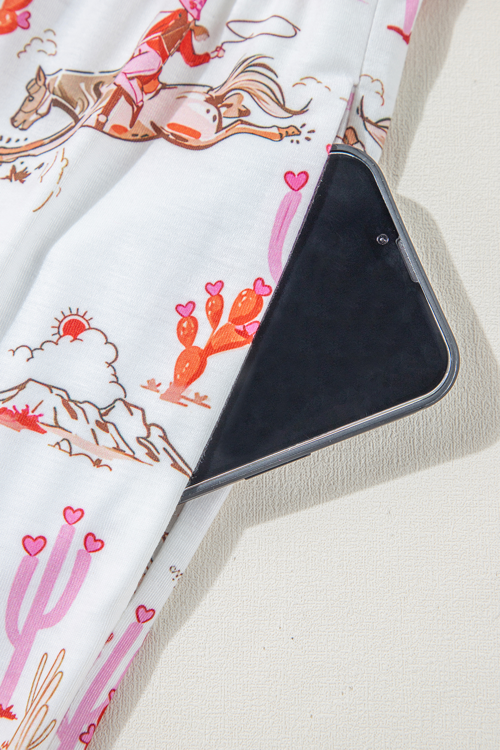 White Cowgirl Country Print Pajamas Set - loveforevers