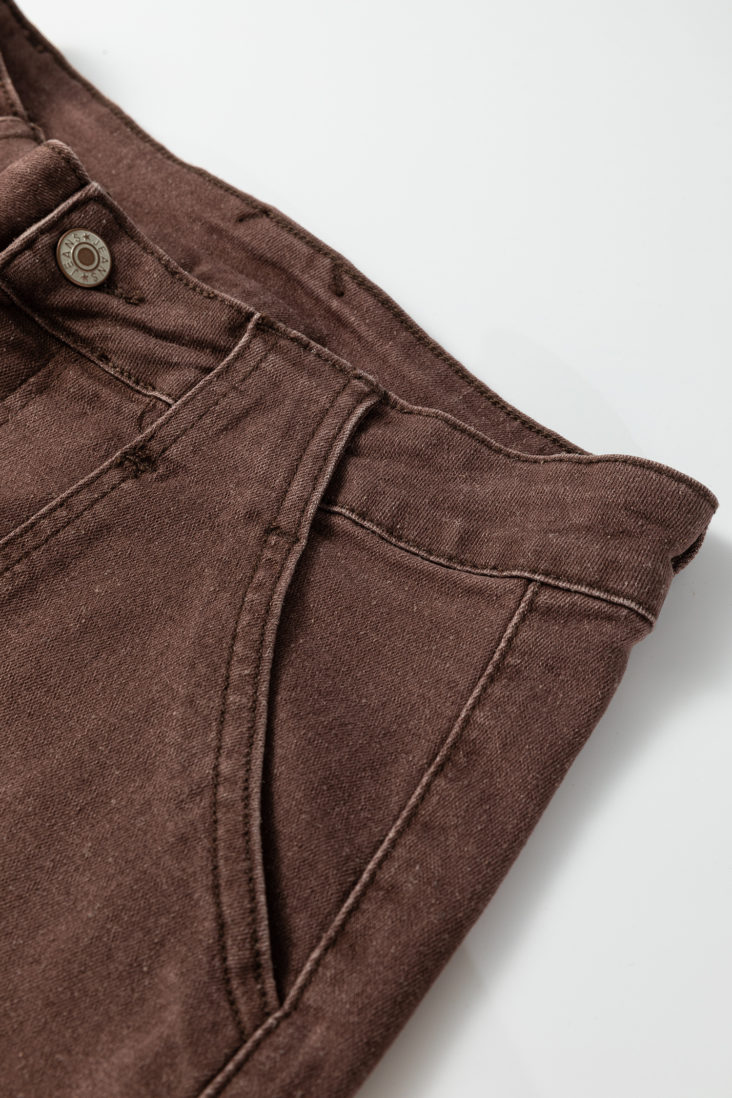 Dusk Blue Retro Washed Patch Pocket Loose Jeans - loveforevers