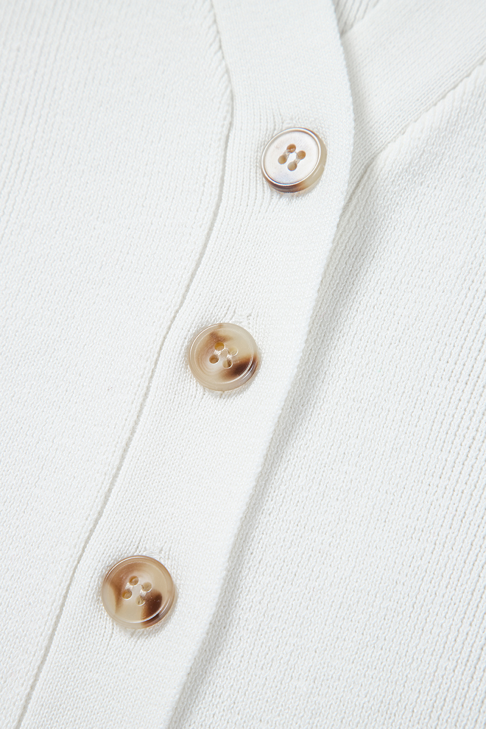 White V Neck Buttoned Sweater Vest - loveforevers