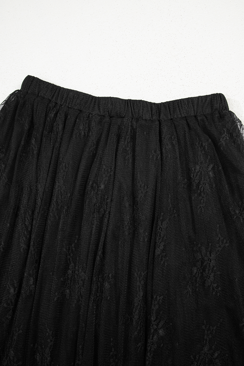 Apricot Lace Cascading Tiered High Waist Maxi Skirt - loveforevers