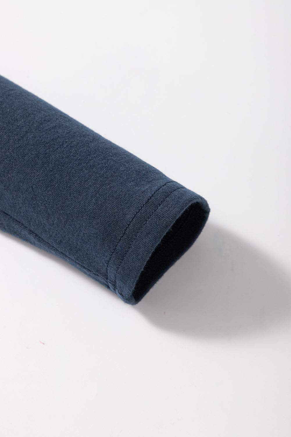 Dirty blue Notch V Neck Pocket Patched Long Sleeve T Shirt - loveforevers