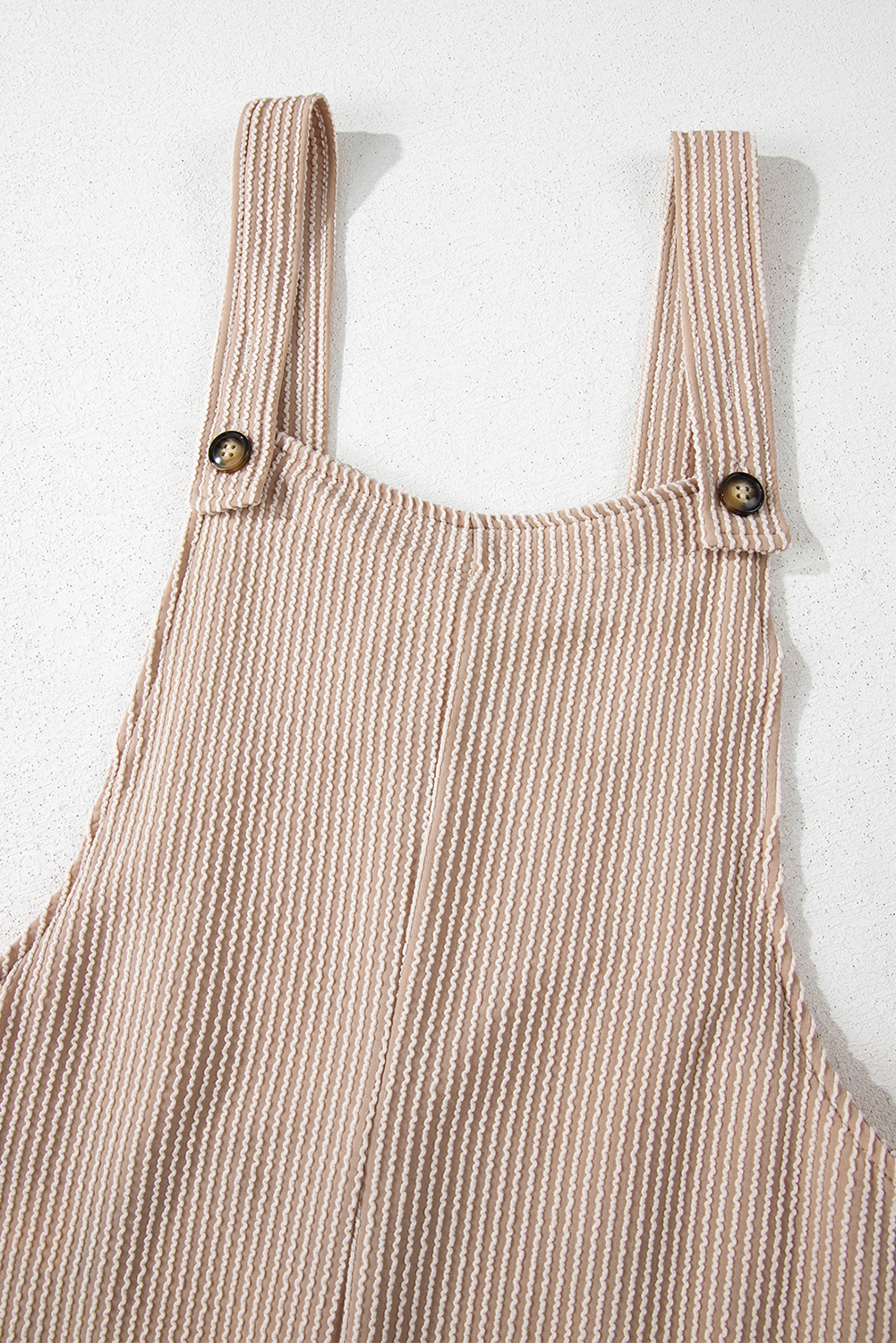 Dark Grey Ribbed Knit Patched Pocket Wide Leg Overalls - loveforevers