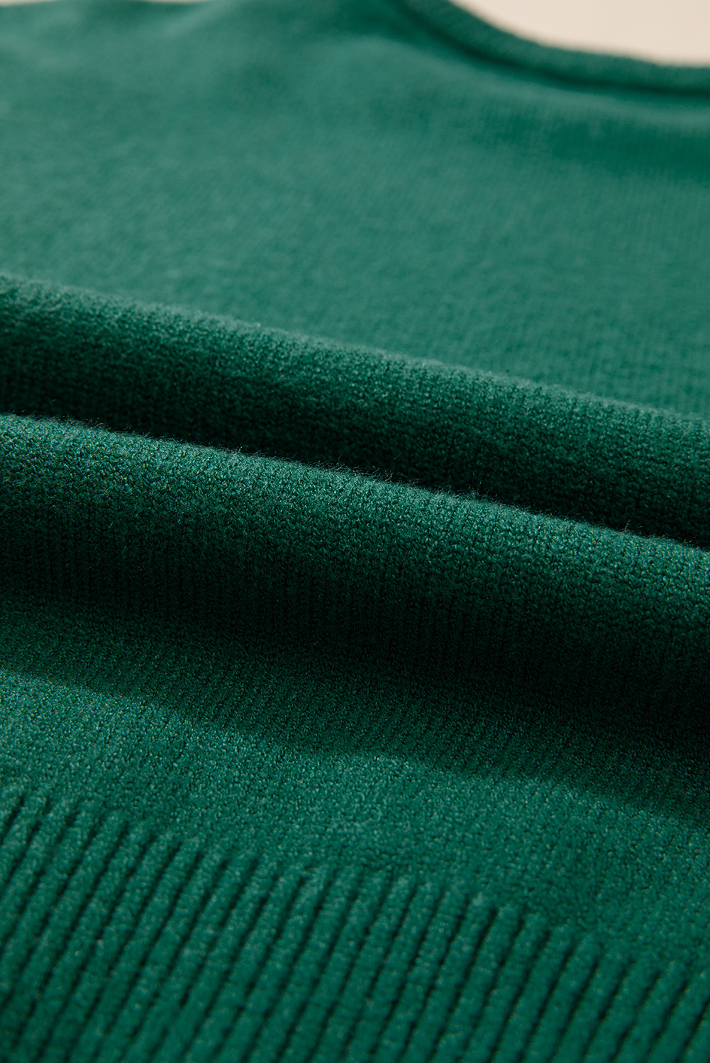 Evergreen Pearled Drop Shoulder Round Neck Sweater - loveforevers