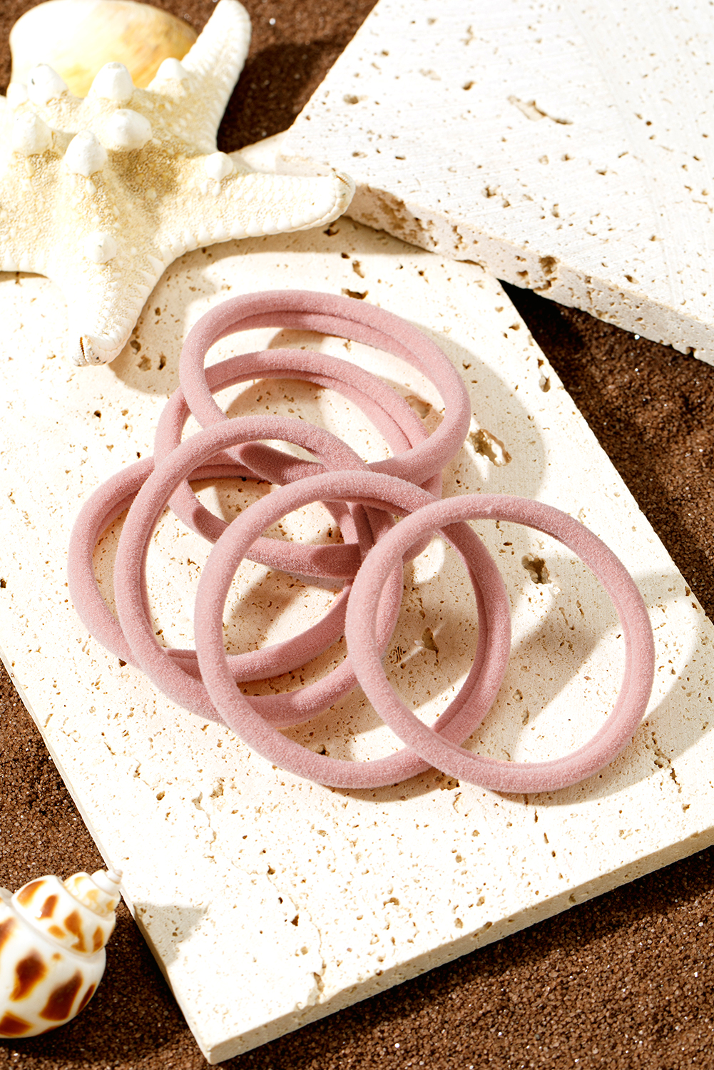 Peach Blossom Solid Color Minimalist Hair Tie Accessory - loveforevers
