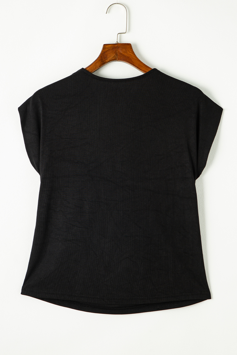 Black Cowl Neck Bat Sleeve T Shirt - loveforevers
