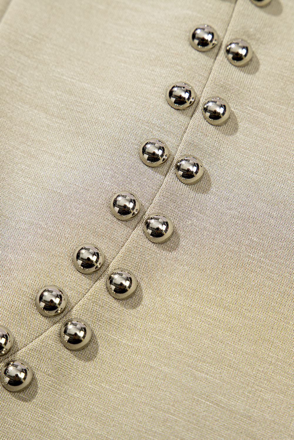 Sage Green Studded Cap Sleeve Round Neck T Shirt - loveforevers