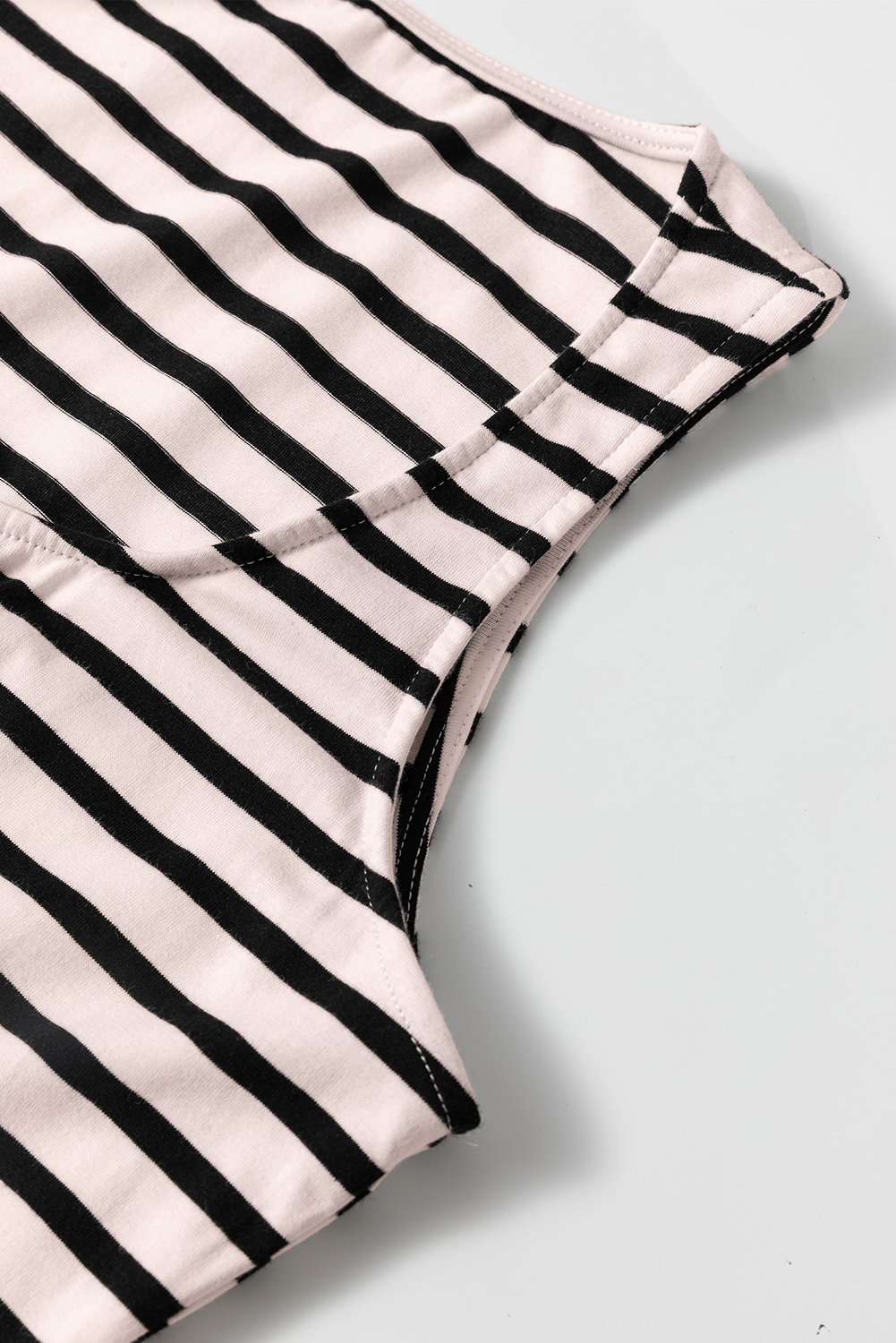 White Striped Print Sleeveless Buttoned Maxi Dress - loveforevers