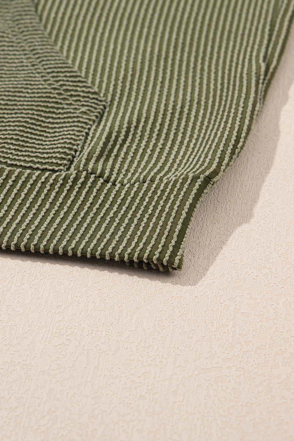 Smoke Gray Twisted Rib Texture Solid Hoodie - loveforevers