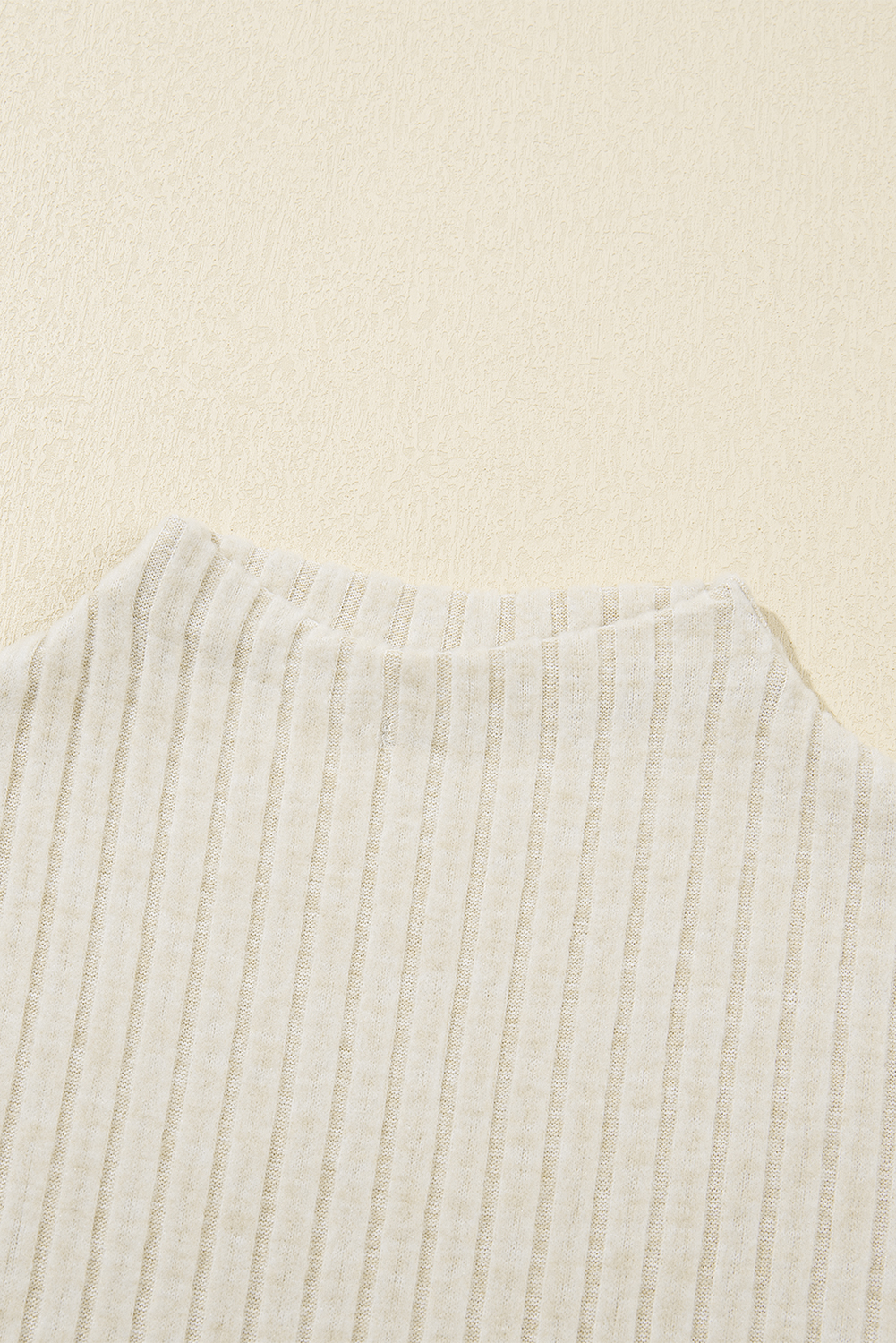 Apricot Ribbed Knit Mock Neck Tank Top - loveforevers