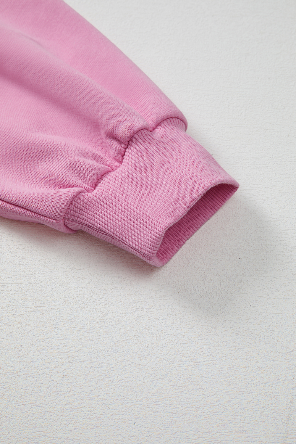 Bright Pink Lace Patched Raglan Sleeve Loose Fit Sweatshirt - loveforevers