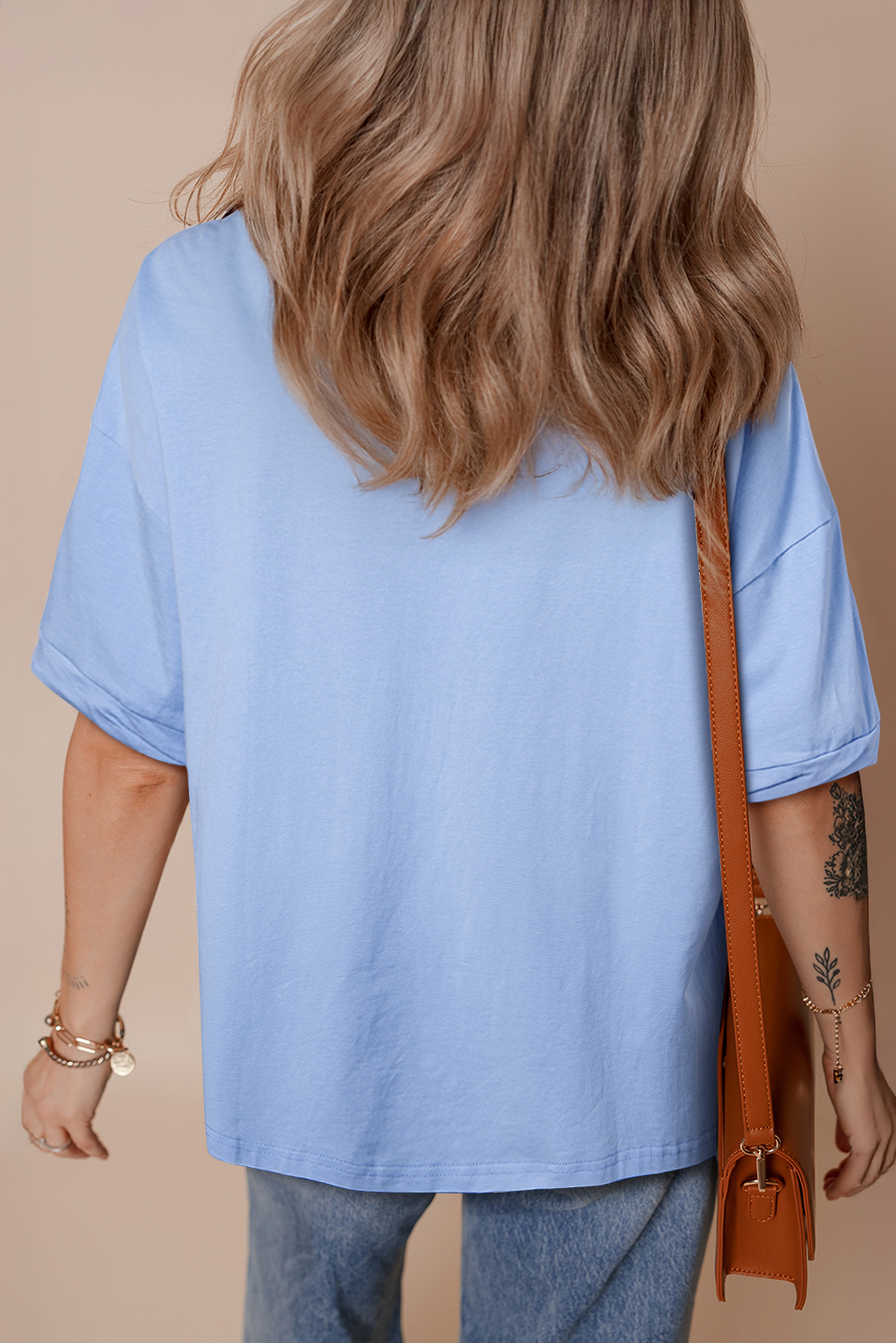 Black Loose Half Sleeve Hi Low Hem T Shirt - loveforevers